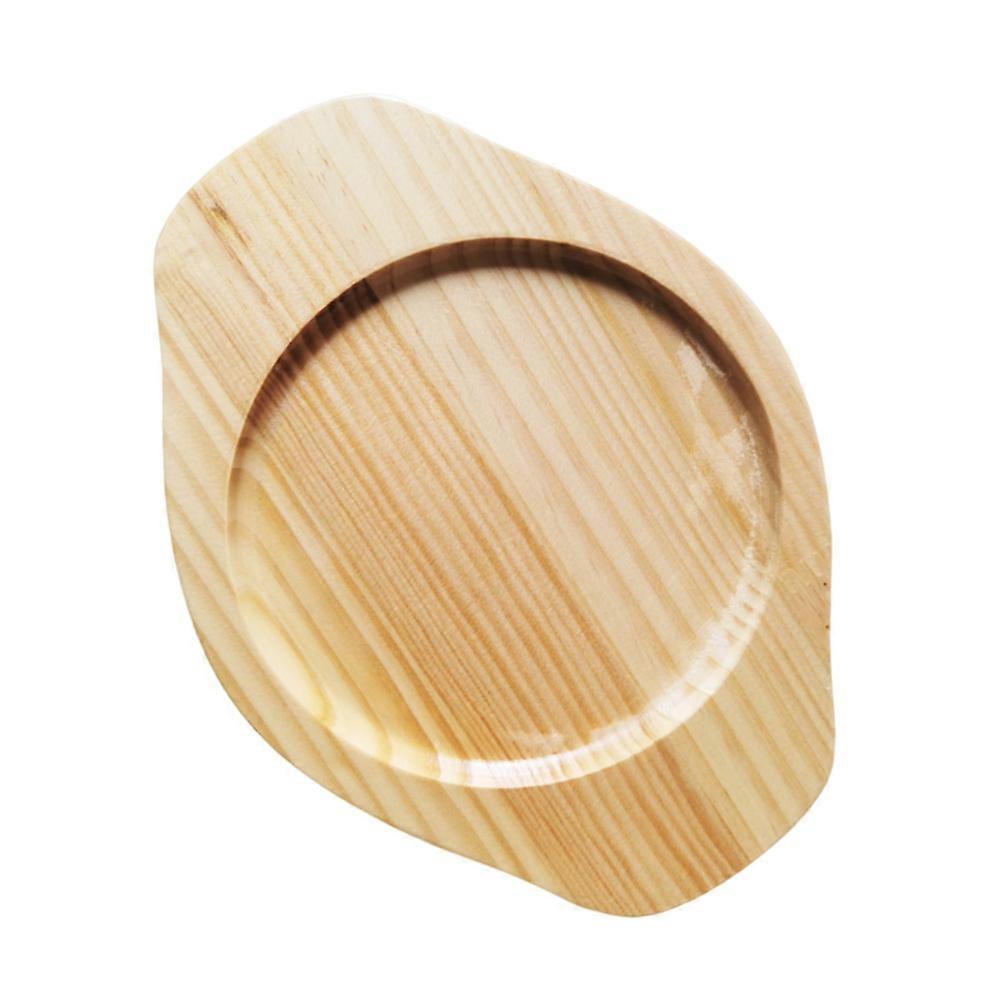 Beige Wooden Heat Insulation Placemat Set for Table Protection and Storage Use Synthetic Material 4pcs