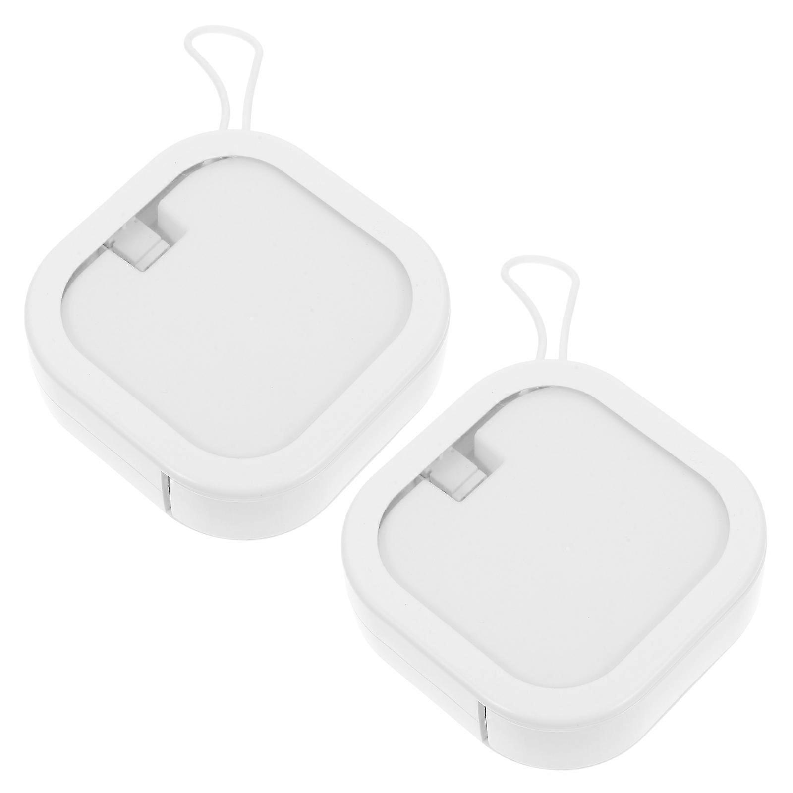 Convenient Organizer Hair Tie Storage Box For Family Friends Portable Compact Storage 9.5x9.5x3cm 2Pcs