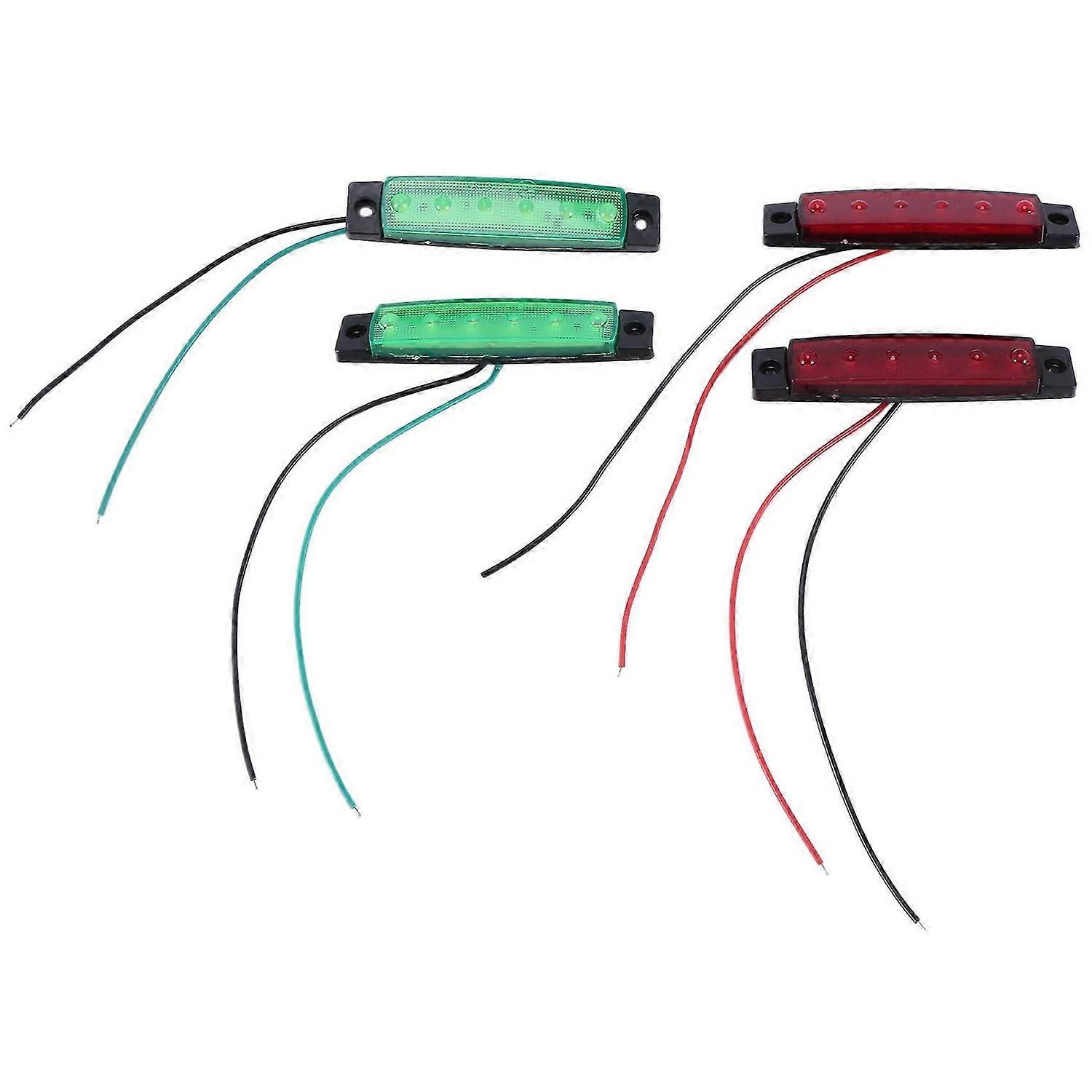 4 Stück Rot Grün Boot Navigation LED Lichter Heck Lichter Boote Licht 12V