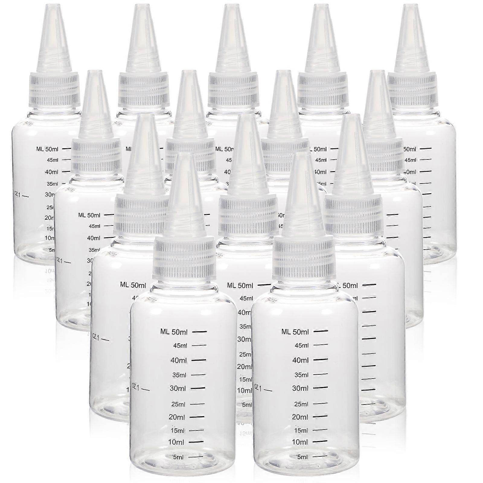 Travel Size Empty Bottles Squeezable Dropper Bottle With Scale Design For Travel 50ml Transparent 20Pcs