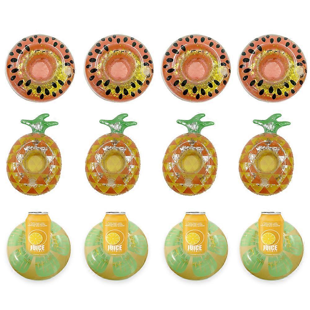 12Pcs Inflatable Drink Holder,Swimming Pool Accessories Floating Beverage Cup Holders-Style4