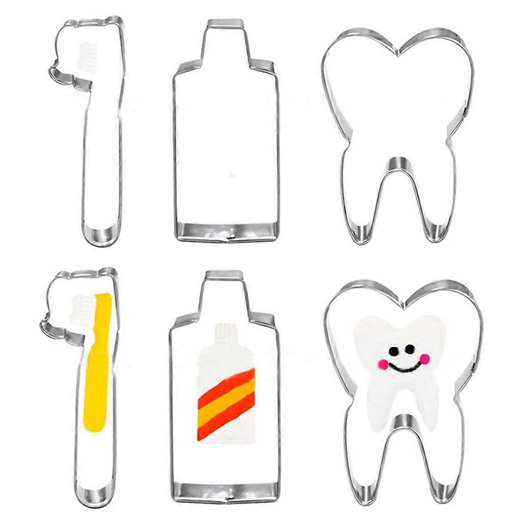 3pcs/set cookie mold portable multifunctional rust-proof toothed food cookie cutter