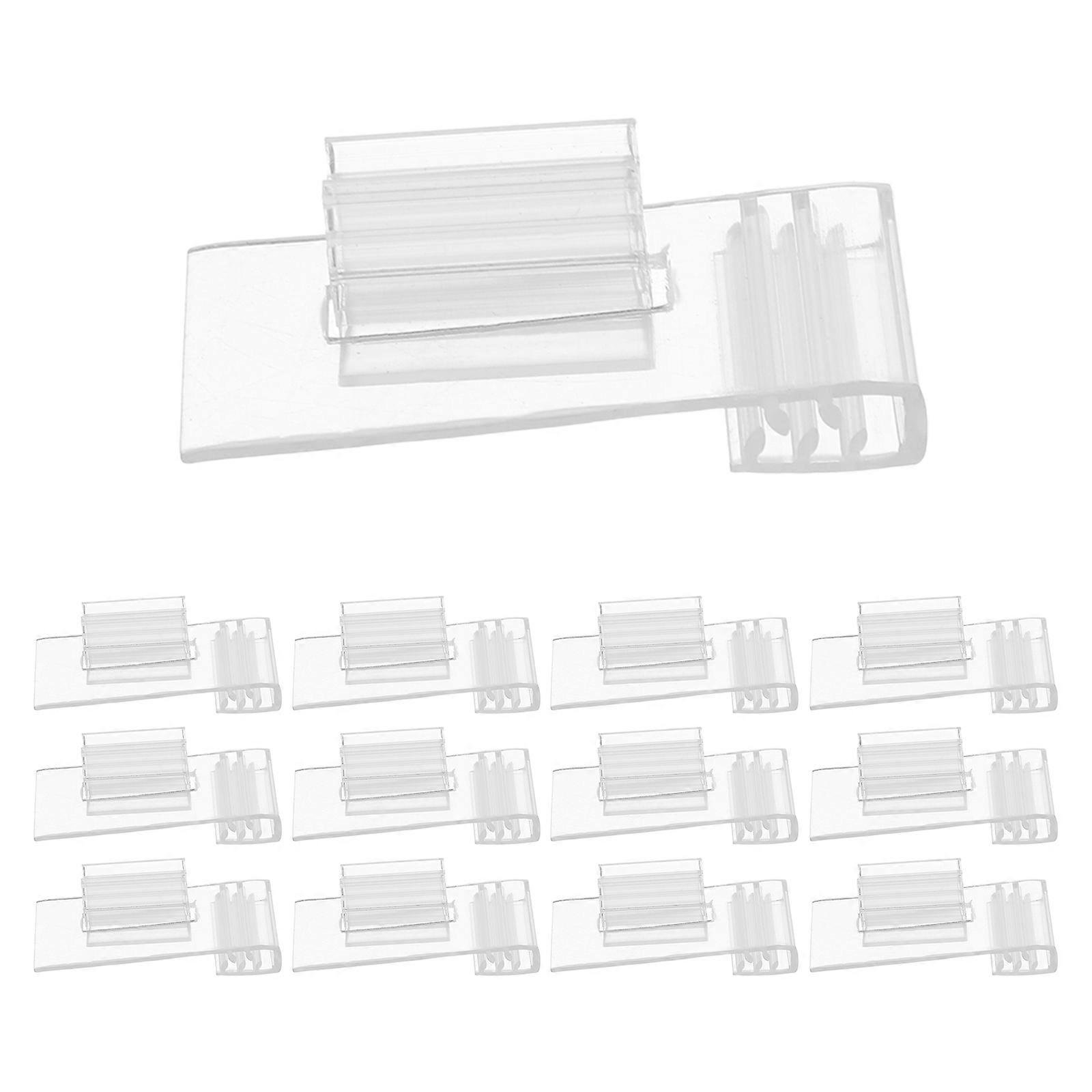 Clear Plastic Clips 20Pcs Transparent Retail Label Holders with Hold