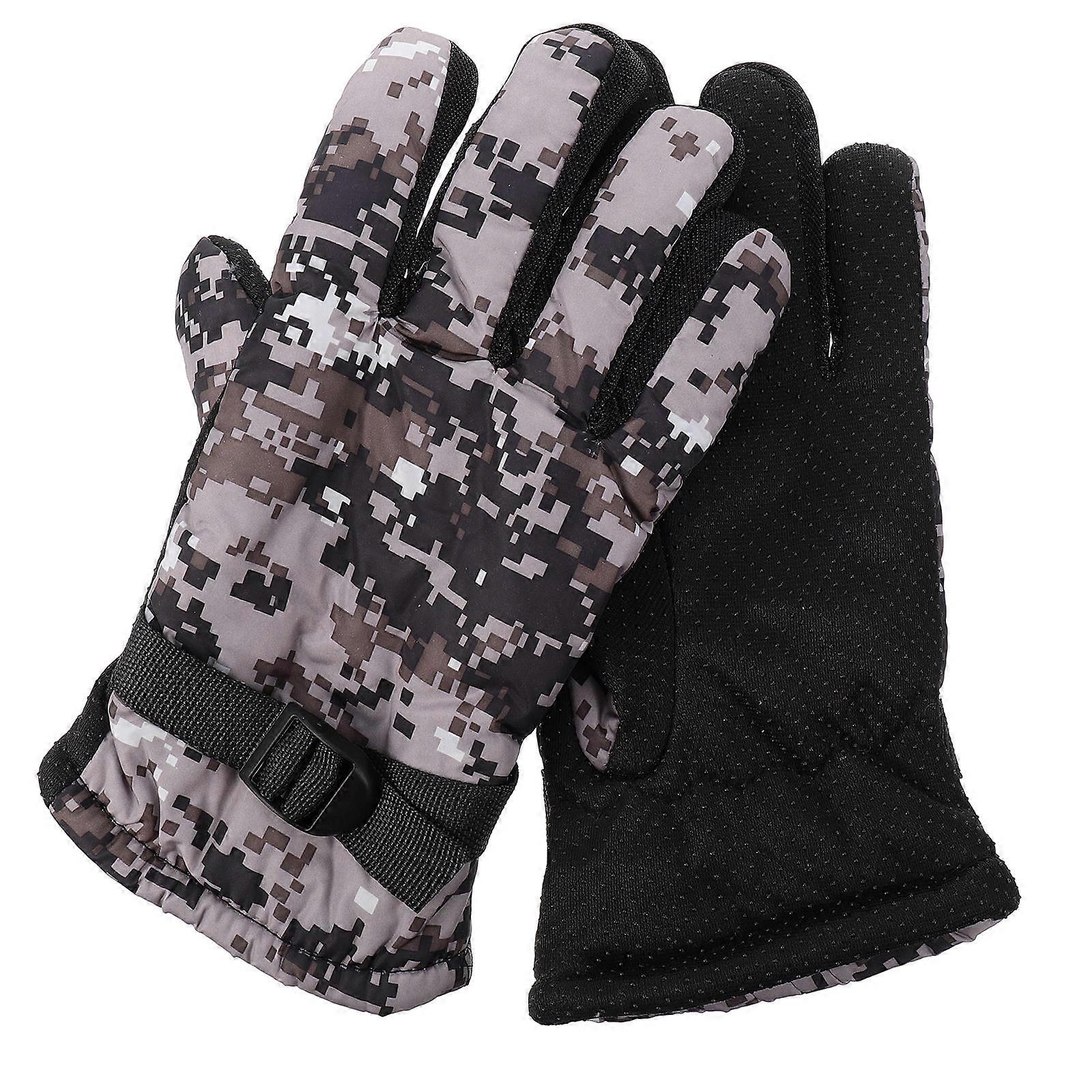 Warm Riding Gloves Cycling Style Camouflage Water-Proof Touch Screen 1Pair