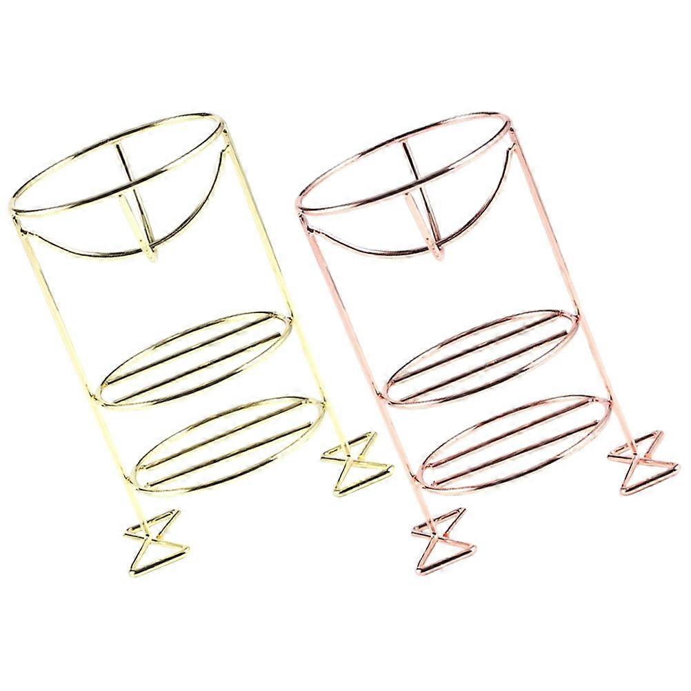 Makeup Sponge Drying Stand Bedroom Metal Rack Storage 2Set