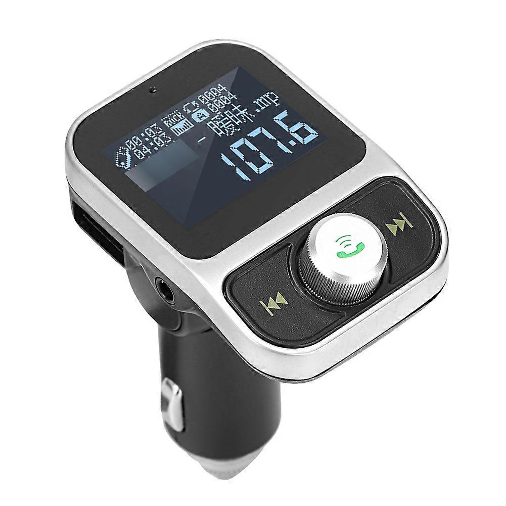 MP3 Receiver U Disk Type Cigar Lighter Bluetooth Car Charger LCD Screen(HY88 Ruthenium )