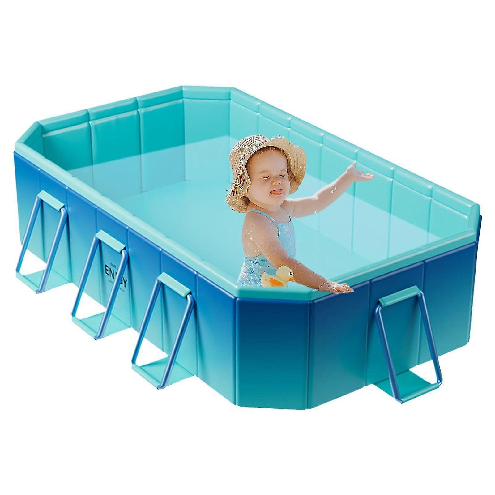 Foldable Pool 2.6 m - Portable Dog Swimming Pool, Non-Inflatable Dog Bath Tub, Modern Travel Pool for Pets