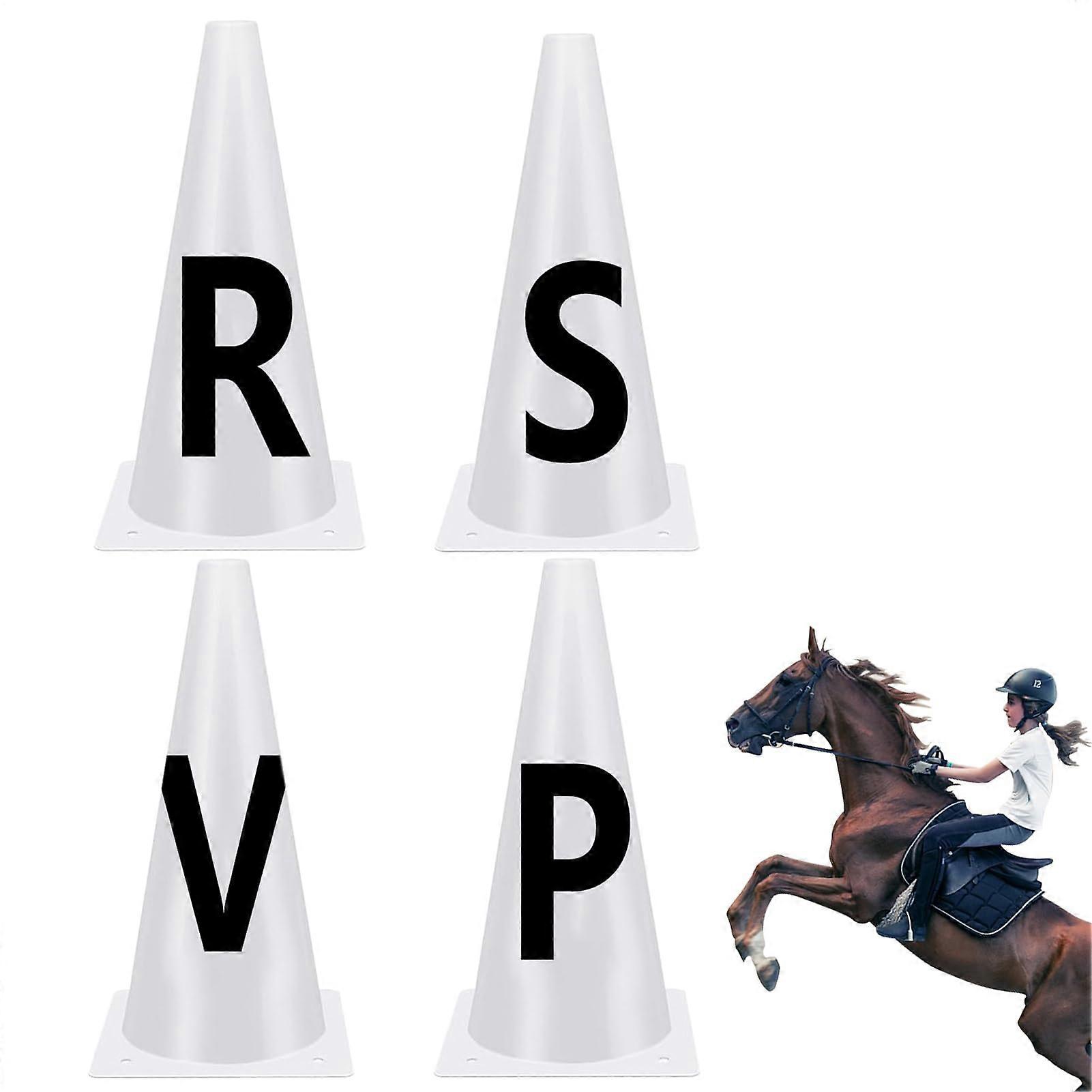 Dressage cones with letters Dressage markers Sports cones with letters, Set of 4.