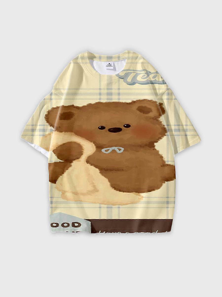 T-shirt round neck Pattern loose short sleeve JW1093