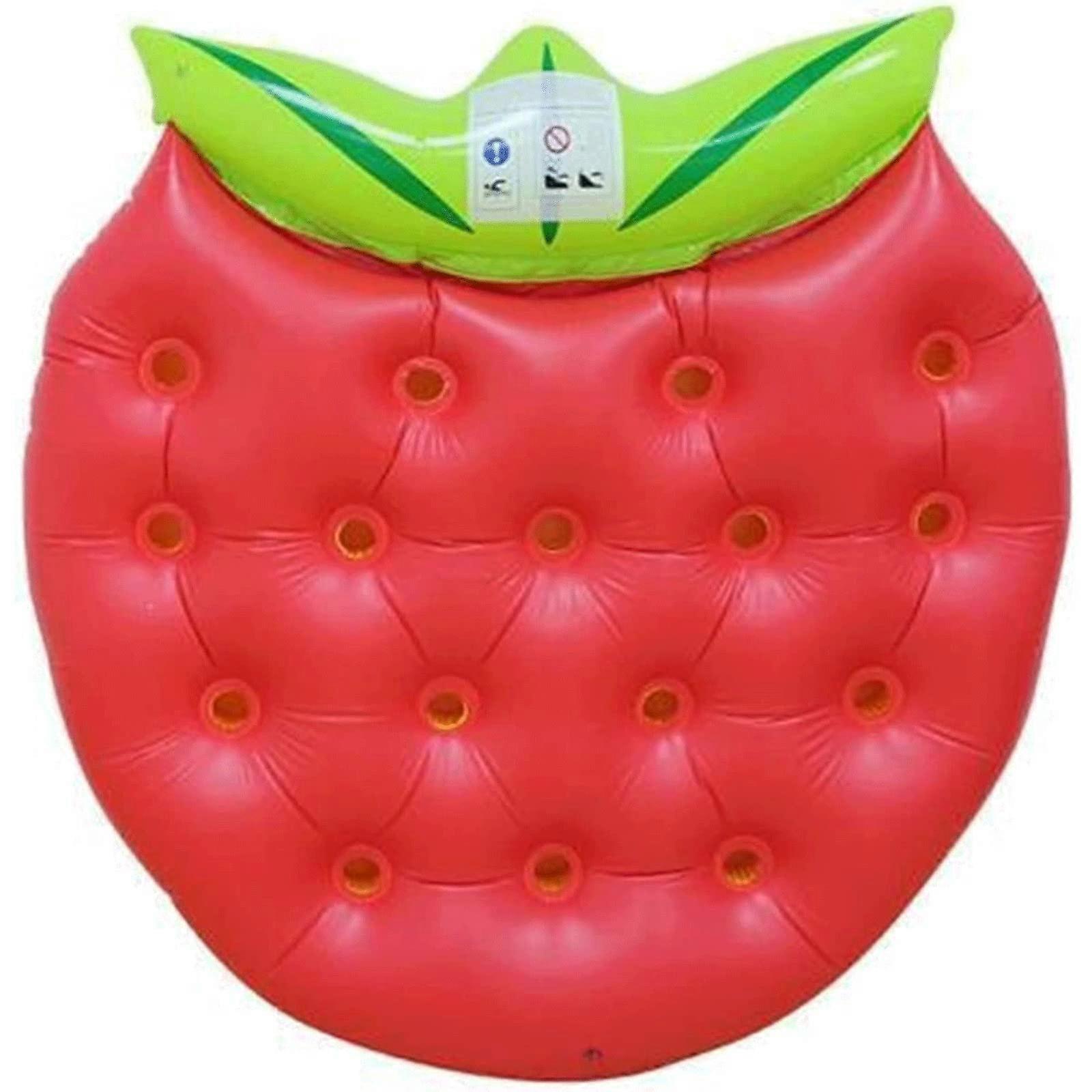 Strawberryshaped swimming ring, floating row pool float raft lounge for adults, inflatable pool float for swimming pool party LWX