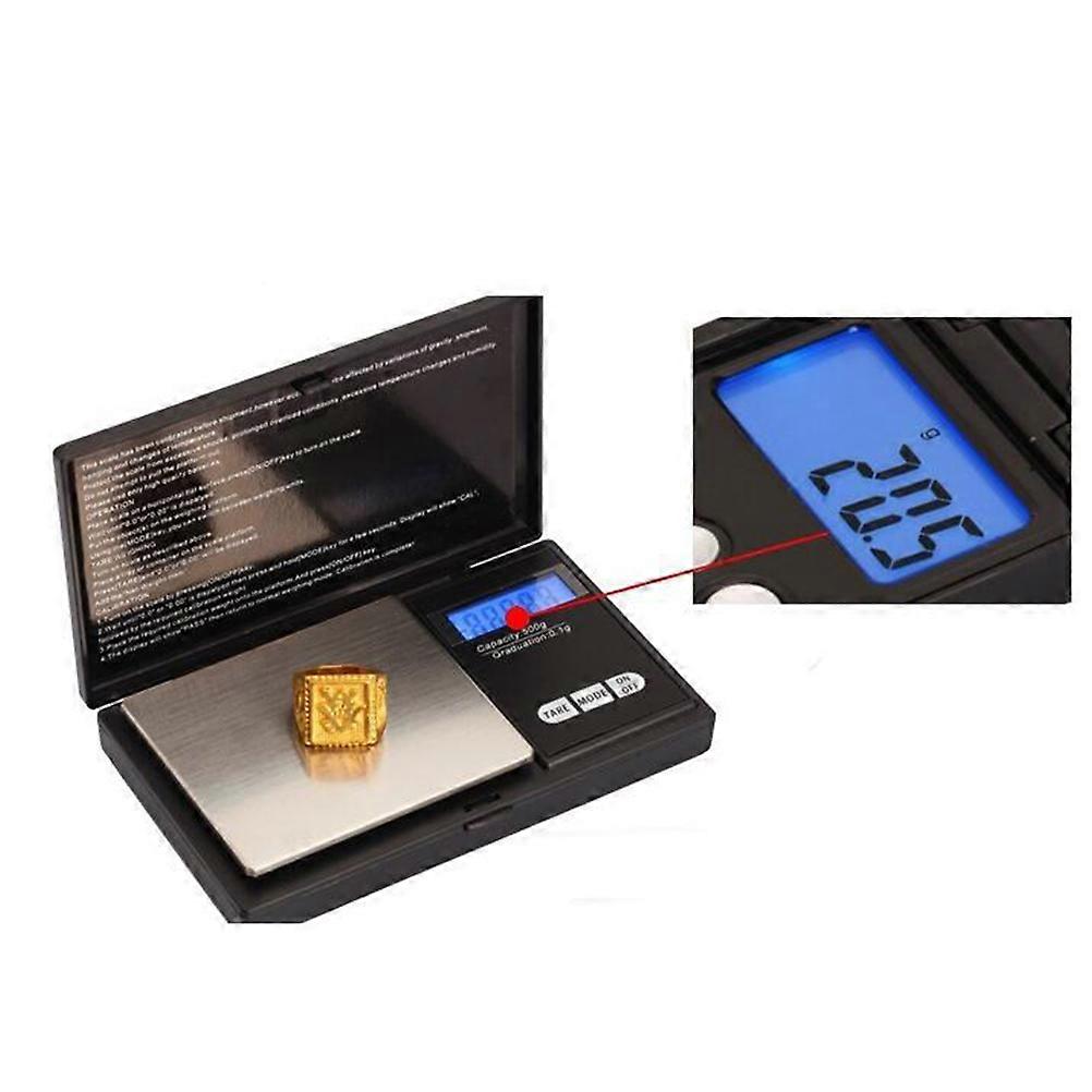 Mini Electronic Portable Scale Backlight LCD Display Medicinal Materials Weighing Design 1Pcs