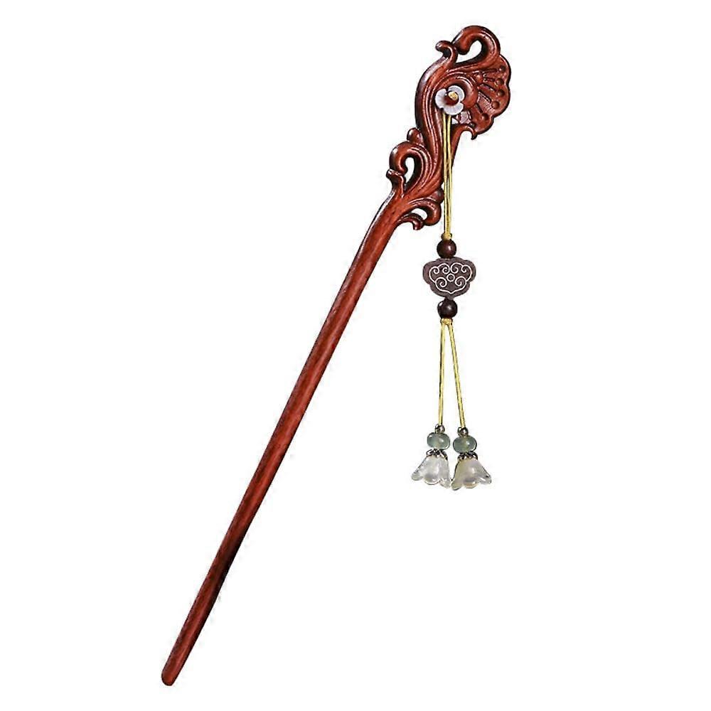 Haarnadel Haarstäbchen für Frauen aus Lila Sandelholz im Antiken Stil, Redwood Hanfu Haarschmuck, Chinesischer Stil