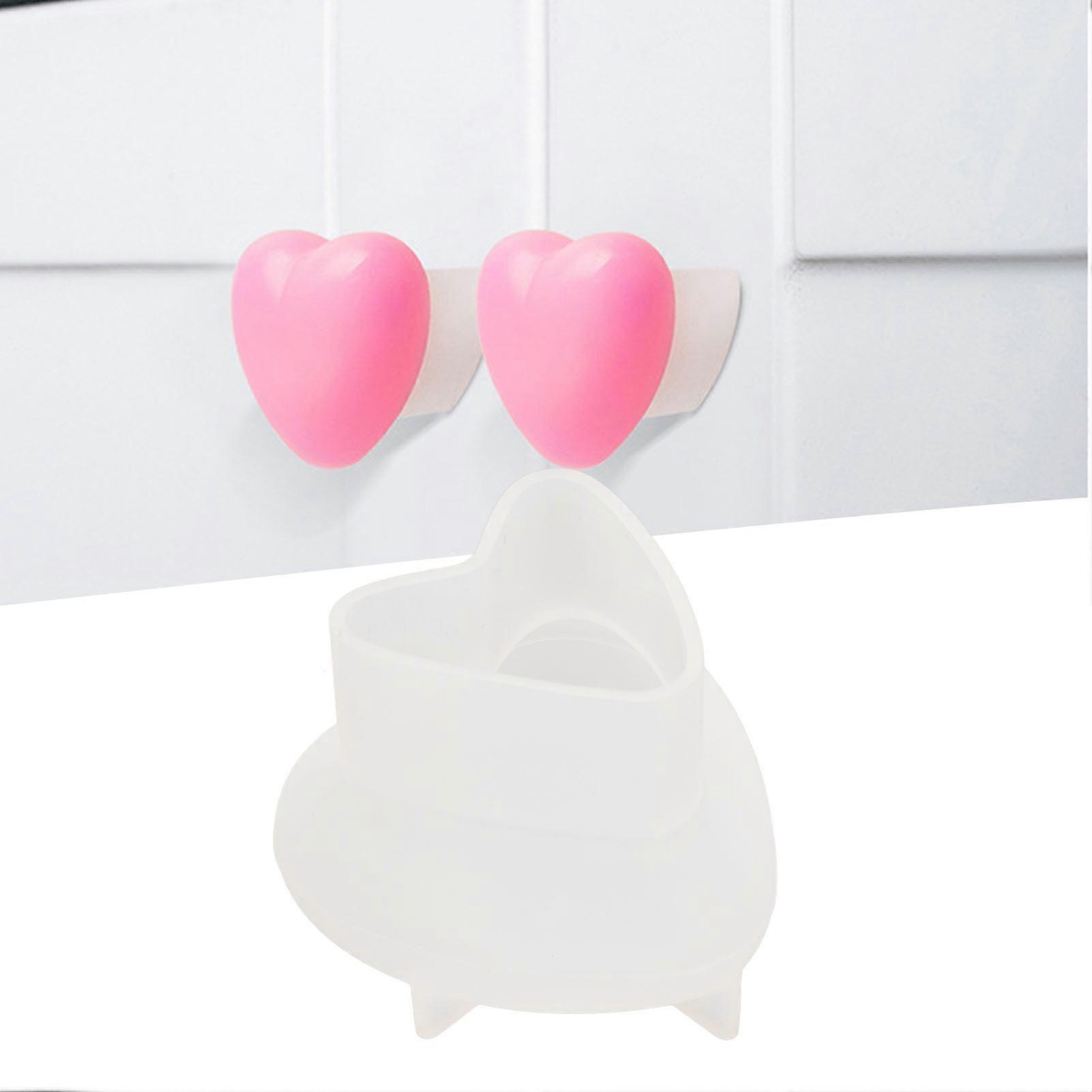 ארון ידית סיליקון עובש אהבה לב צורת מגירה ידית DIY ארומתרפיה נר סיליקון עובש עבור קריסטל אפוקסי שרף 