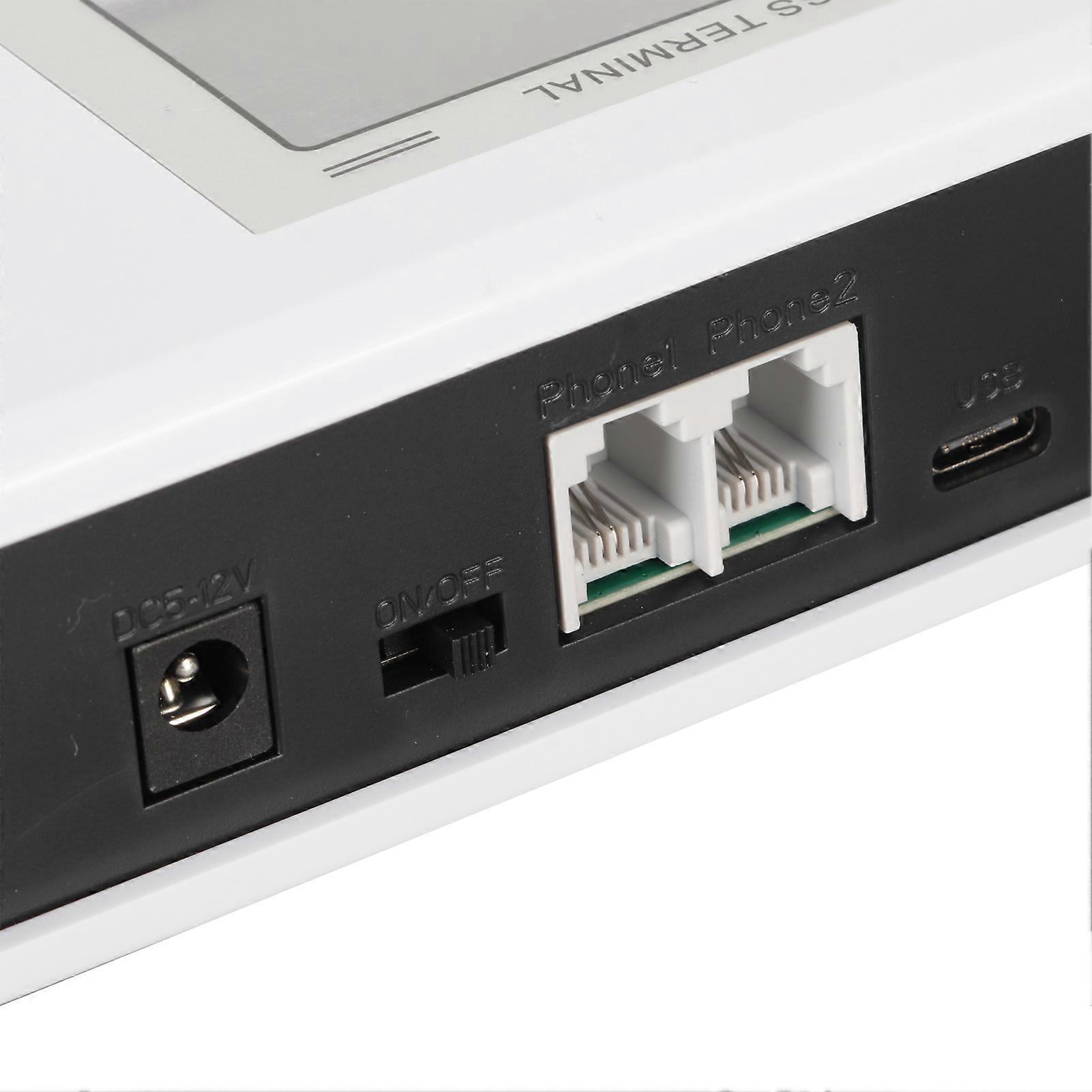 GSM Fixed Wireless Terminal with Screen 4G Quad Band Strong Signal Reception Caller ID RJ11 Port GSM Caller 100‑240V US Plug