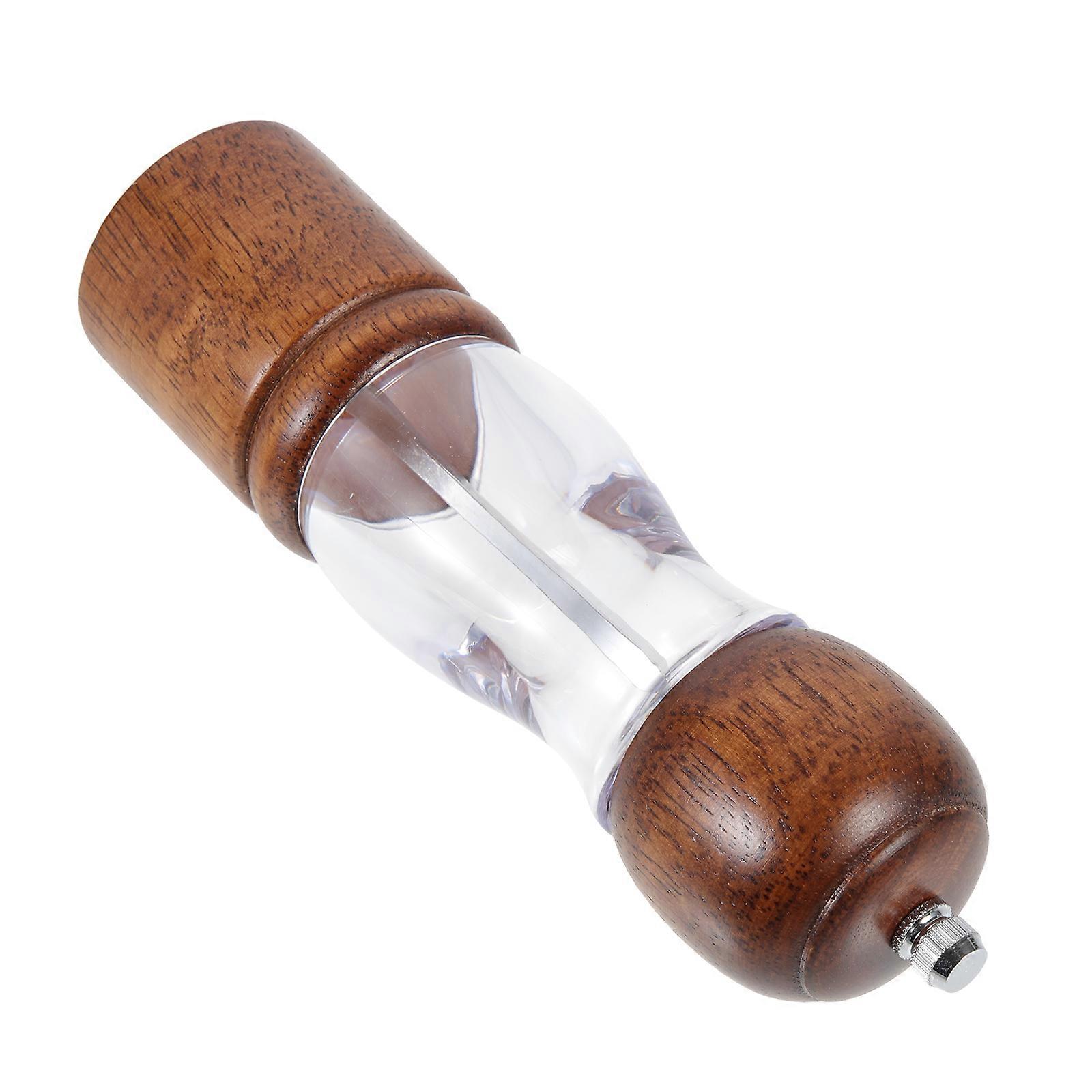 Wooden Transparent Pepper Mill for Kitchen Use Multi Material Easy to Rotate 7.5 inch