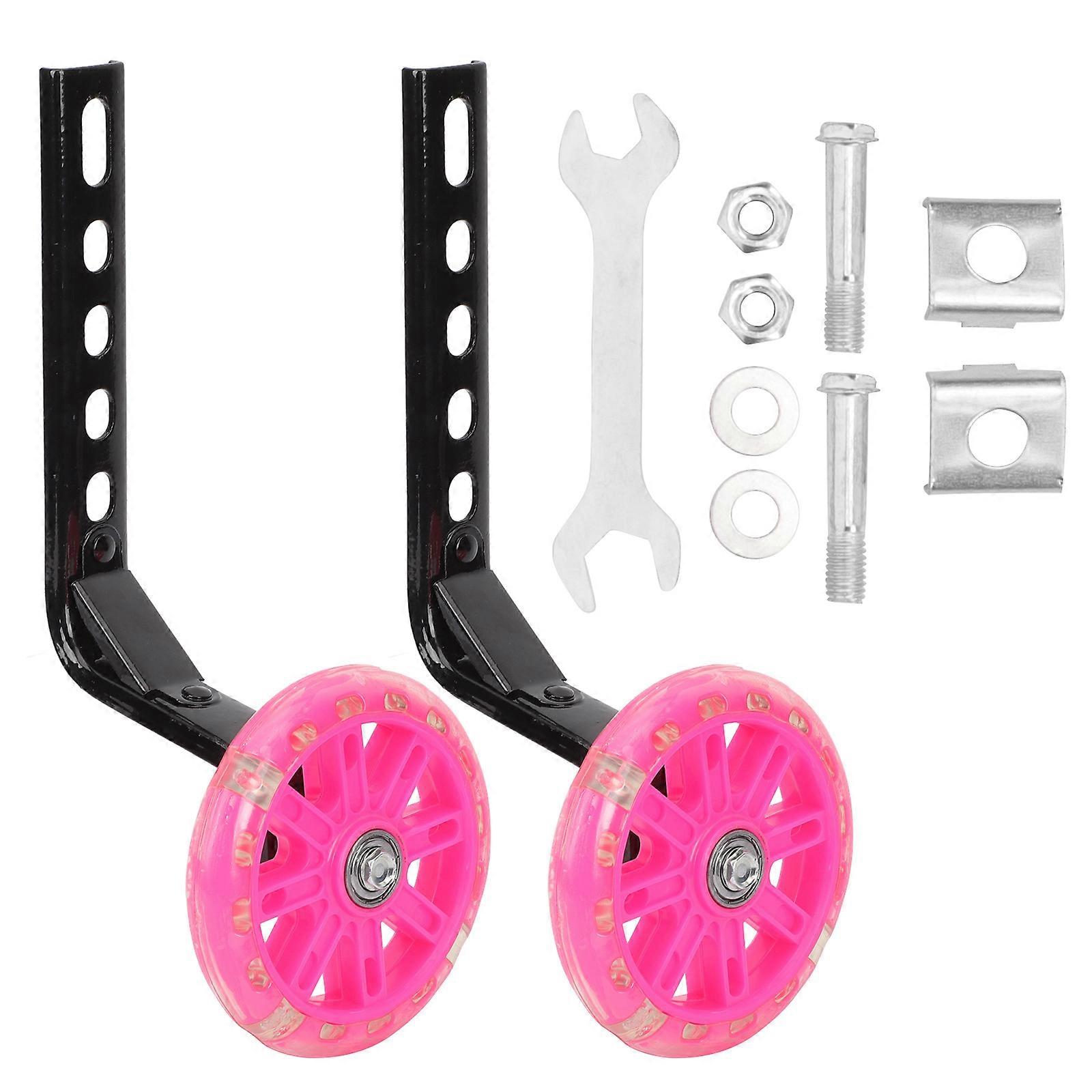 2pcs Bike Balance Wheels with Glowing Lights – Training Wheels for Boys, Extra Stability & Safety, Easy Installation, Accessories Included