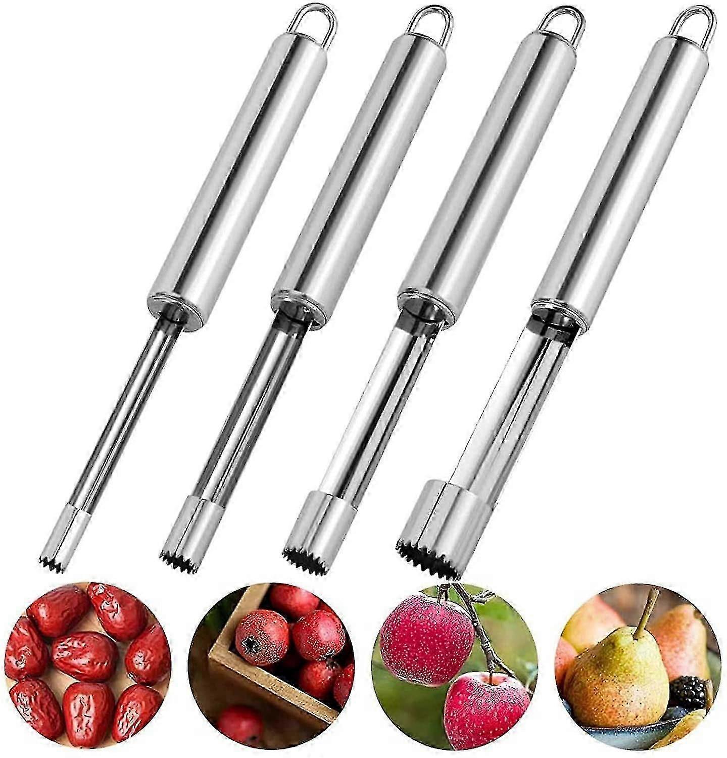 4 Pcs Fruit Corer, Multi-Function Fruit Corer, Apple Corer Remover, Apple Corer Stainless Steel