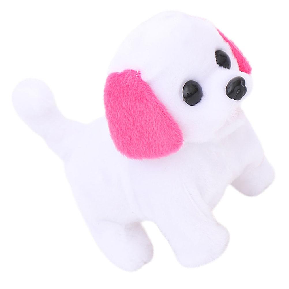 Puppy Toy Plush Electric Dog Toy Cognitive Learning Children Rosy 5.5×4.3×2.8in Tail 1Set
