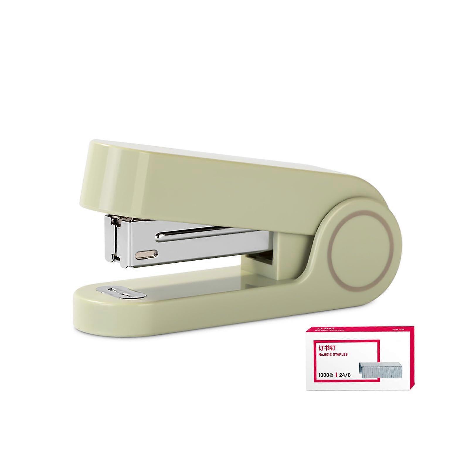Basics Stapler with 1000 Staples, Office Stapler, 20 Sheet Capacity, NonSlip Desk Staplers for Students, Teachers, Workers (Green)