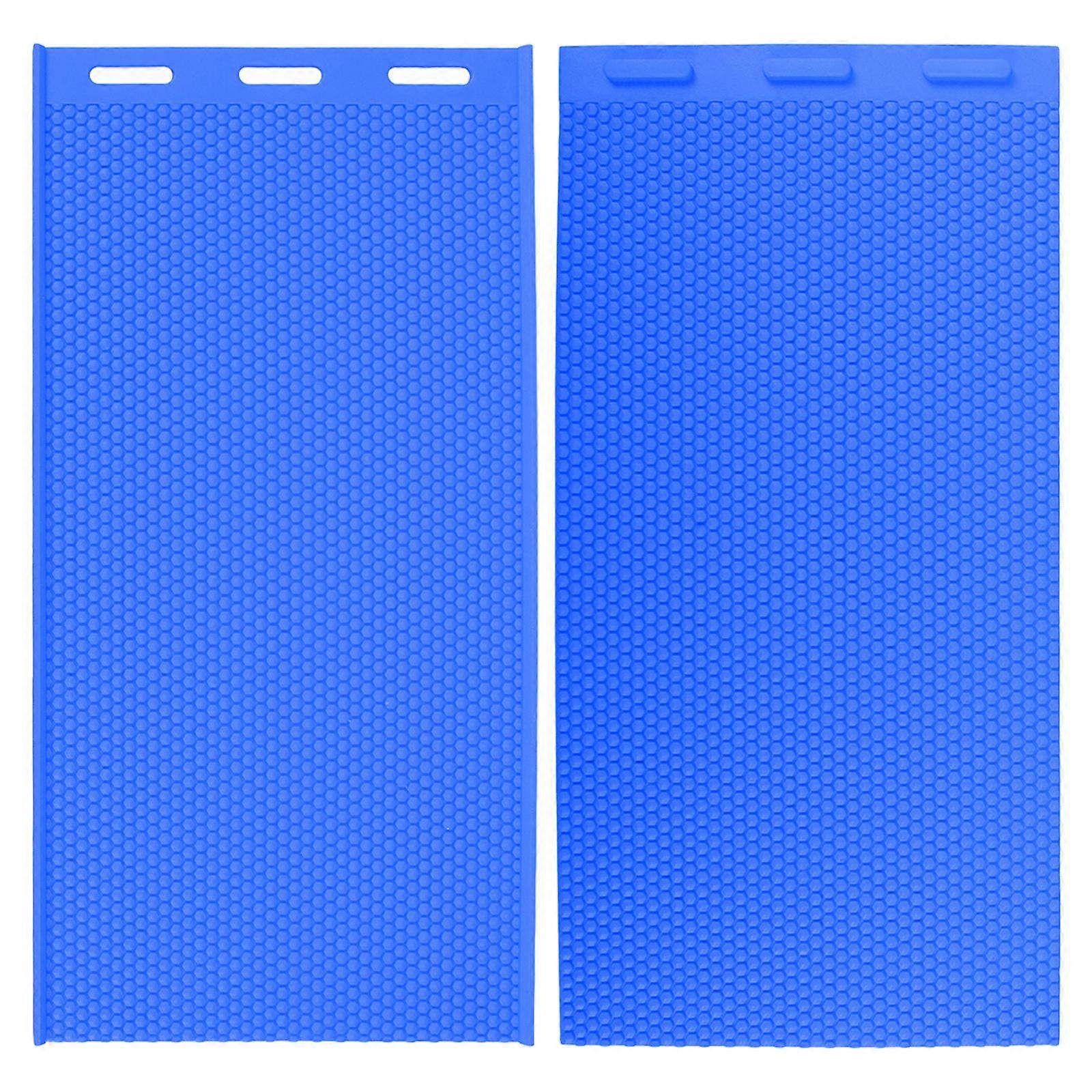 Wax Foundation Mold Honeycomb Sheet Silicone Mold DIY Beeswax Sheet Candle Making Blue 43.50X22.50X0.30CM 1Pcs