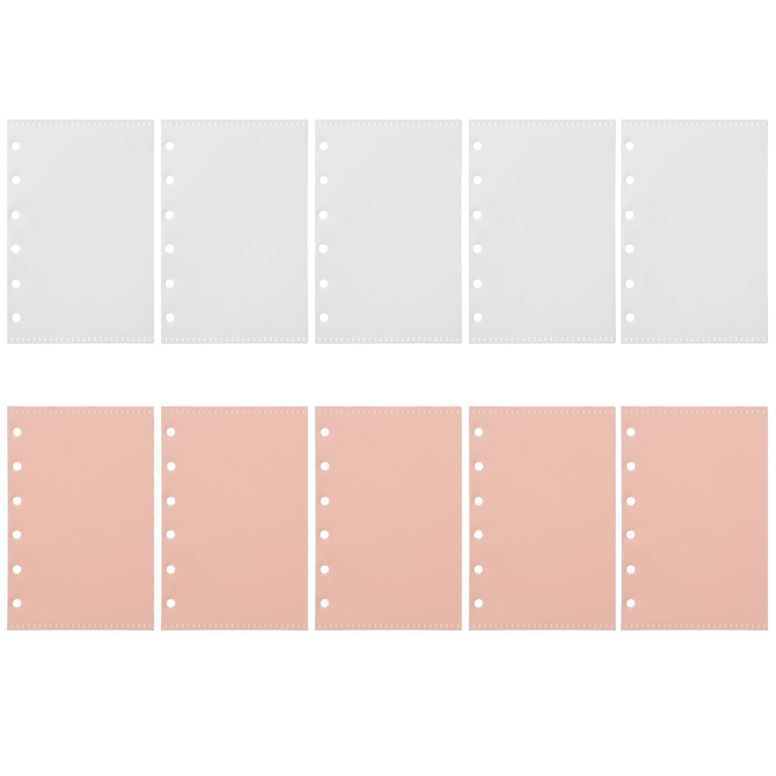 Binder Pockets Plastic Pouches For Documents File Storage Organizer Sheets Per Set