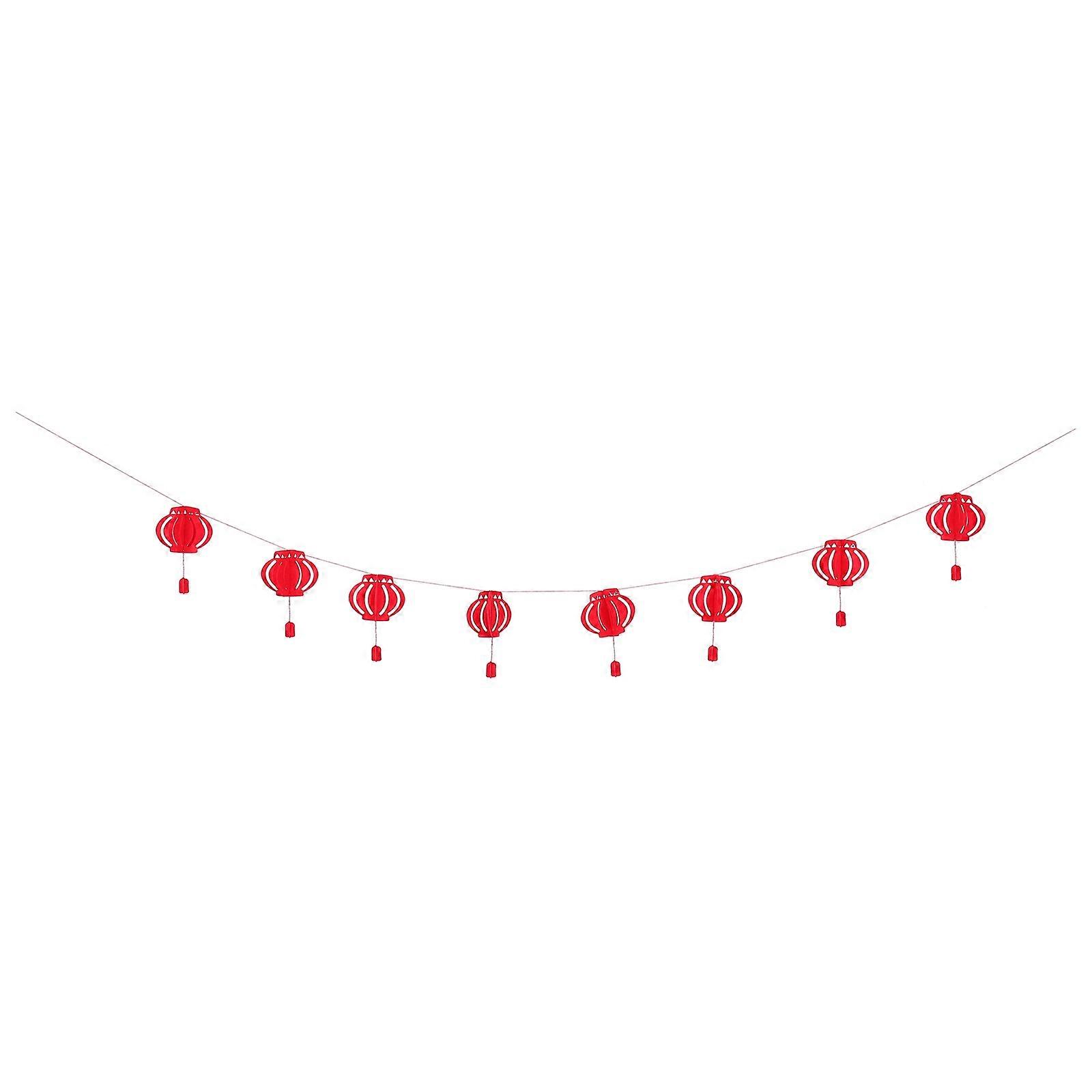 Décorations de mariage chinois lanterne rouge tirer drapeau Printemps Festival Atmosphère décoratif 1Pc