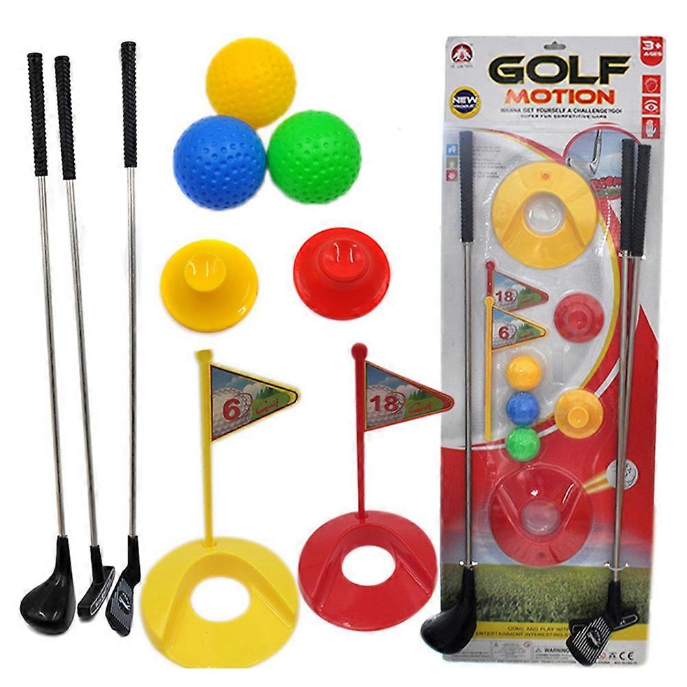 Golf Toy Set for Kids with 3 Clubs 2 Holes and 3 Balls Great for Parent-child Activities