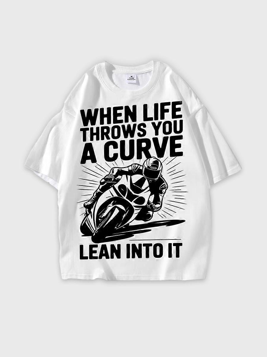 T-shirt round neck Pattern loose short sleeve E339