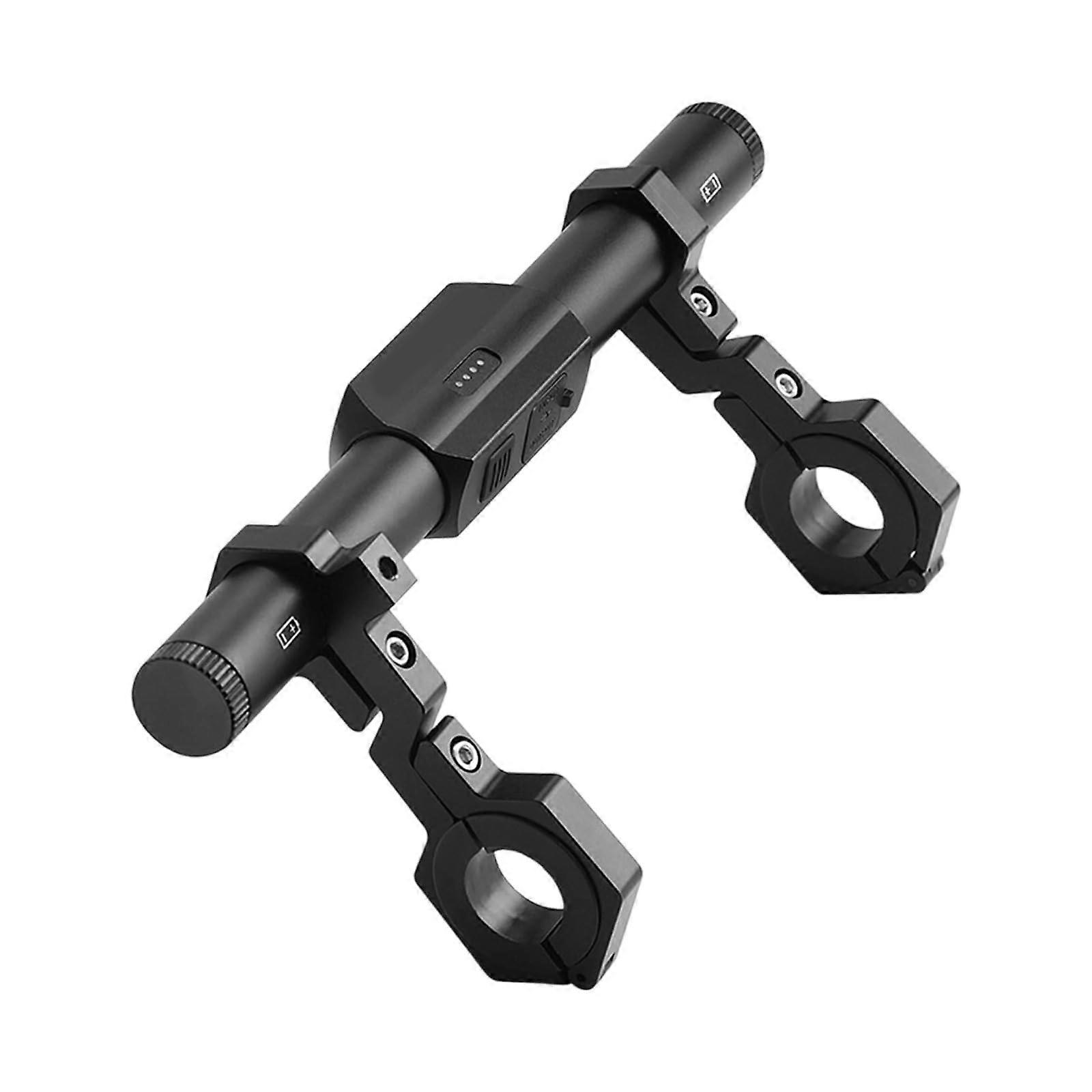 Bicycle Handlebar Extender with LED Headlamp, Double Bracket Stem Tube Extension for Cycling