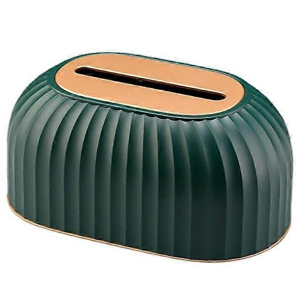 Tissue box, paper box, storage box for dining table (luxury light green cover)