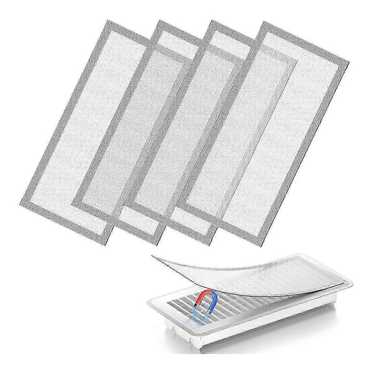 Magnetic Floor Vent Cover with Mesh Ventilation Filter - Energy Efficient Airflow Control for Home & Room Use