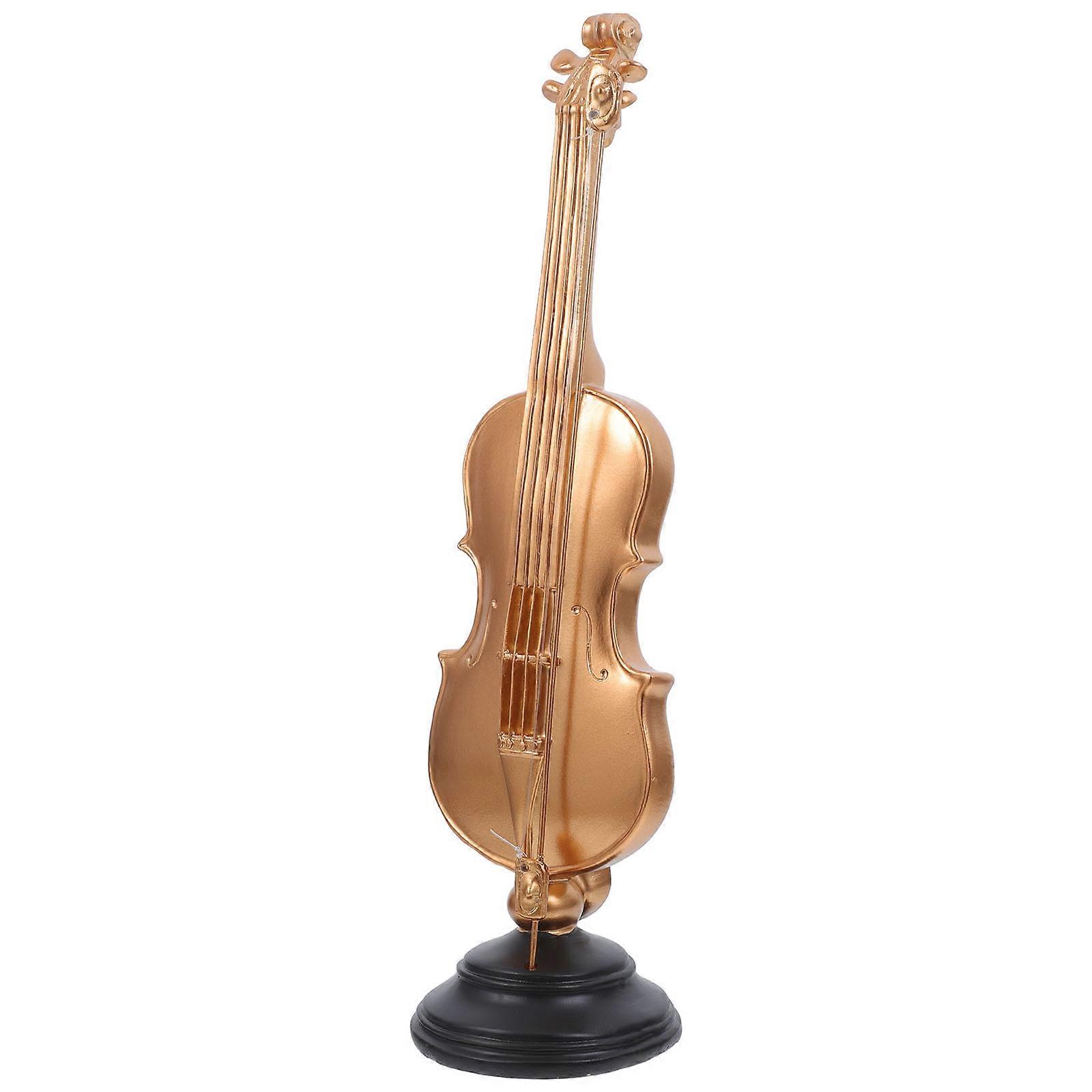 Violin Model with Stand for Home Office Decor Resin 4.5 Inches