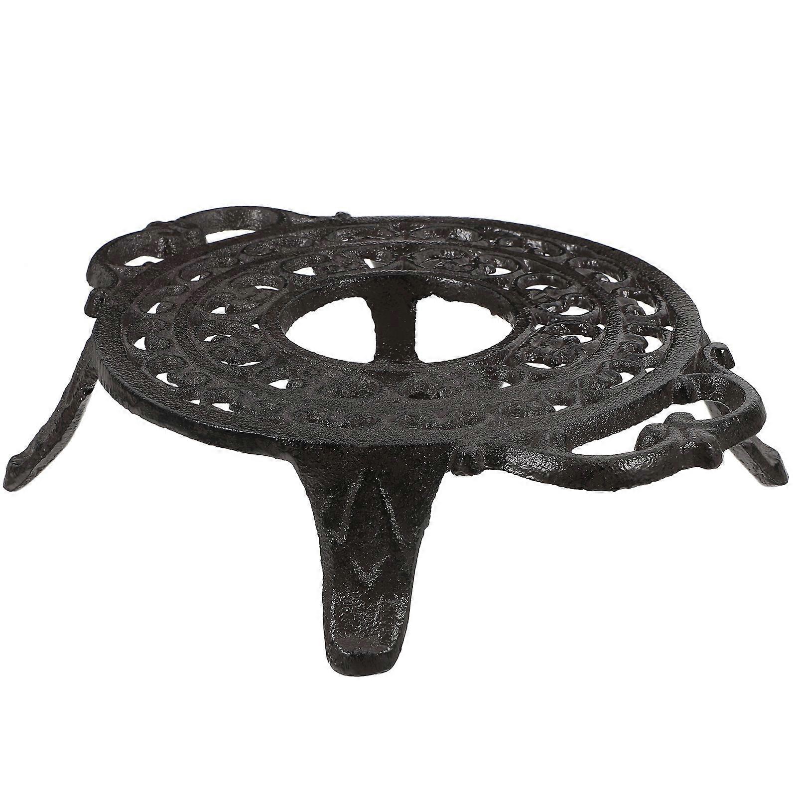 Coffee Japanese Metal Teapot Heater Base For Tabletop Use Dark Brown Cast Iron Design Heat Retention 1Pack