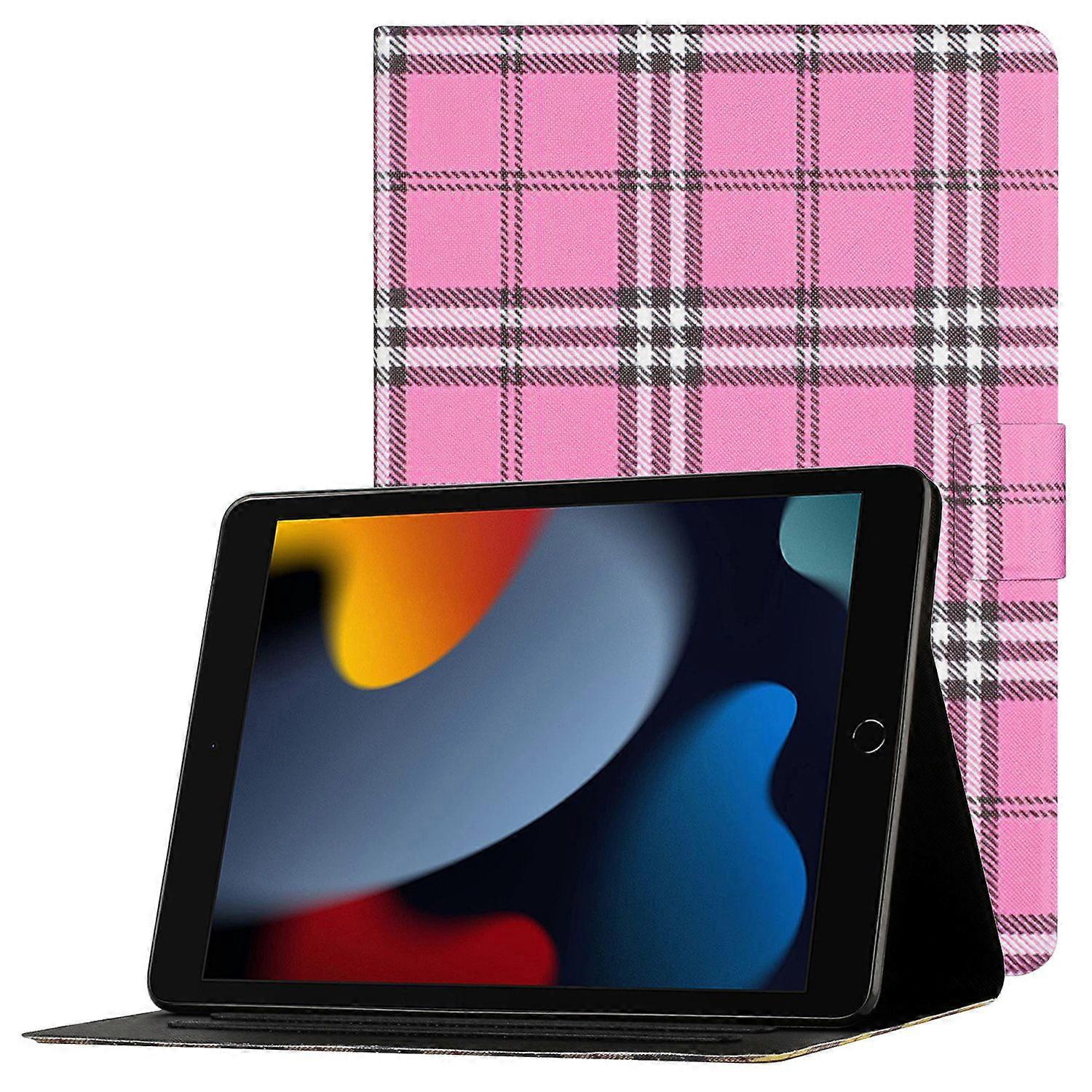 iPad 10.2(2021)/(2020)/(2019)/iPad Pro 10.5インチ(2017)パターン印刷PUレザー自動ウェイク/スリープタブレットケースカードホルダースタンドローズ付き