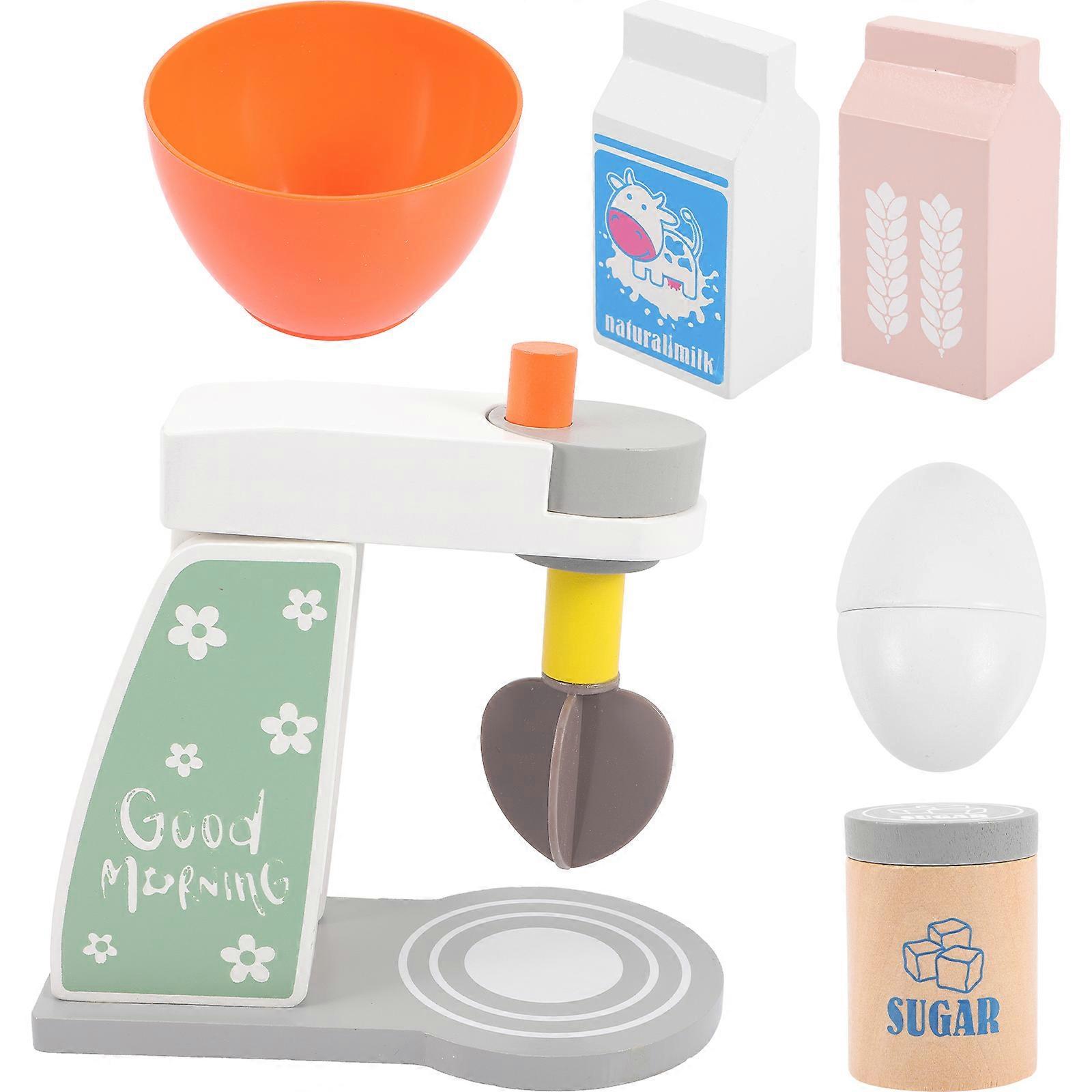 Wooden Coffee Machine Toy for Pretend Kitchenware Mixer Toys 1 Set