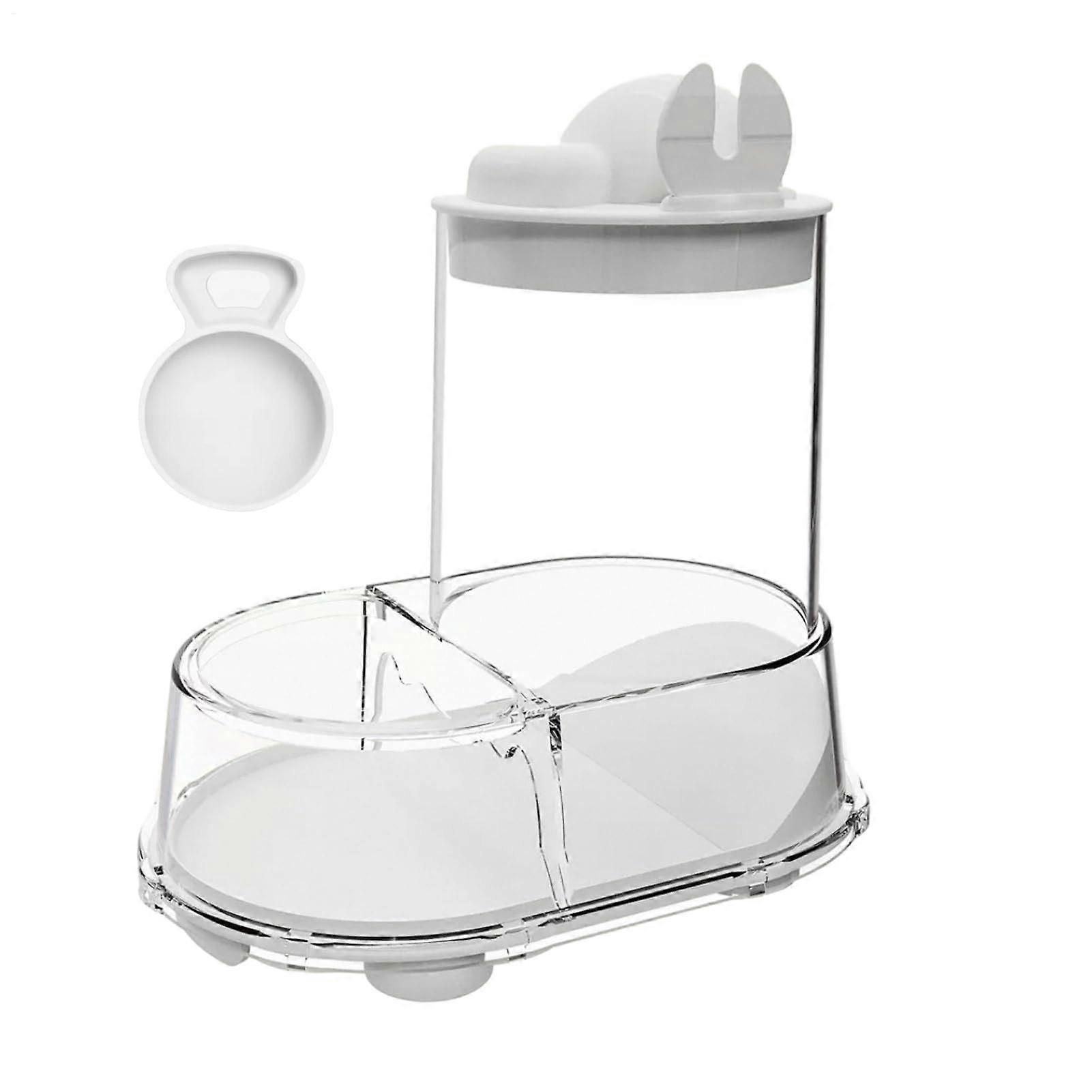Hamster Drinking Bowl Automatic Feeder With Clear Stable Bowl For Gerbils Mice Hedgehogs Chinchillas Ferrets White
