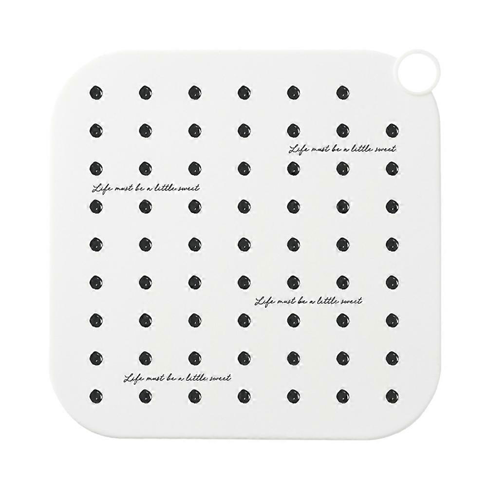 Deodorization Insect Proof Silicone Floor Drain Pad Shower Drainage 20x20x0.2cm 1Pack