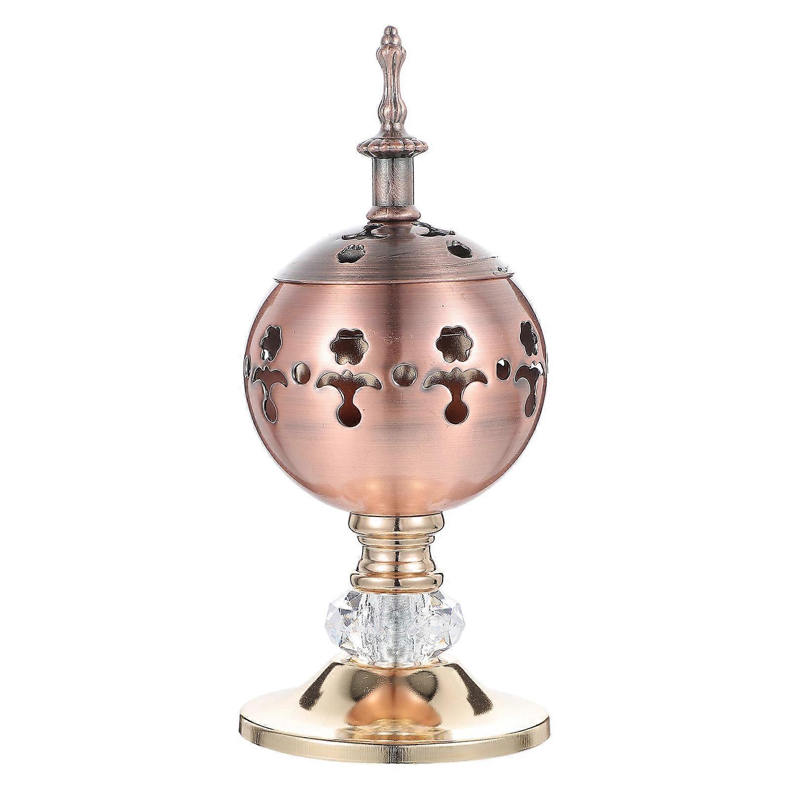 1Pc Hollow Out Iron Art Censer Candlestick Decorative Stand