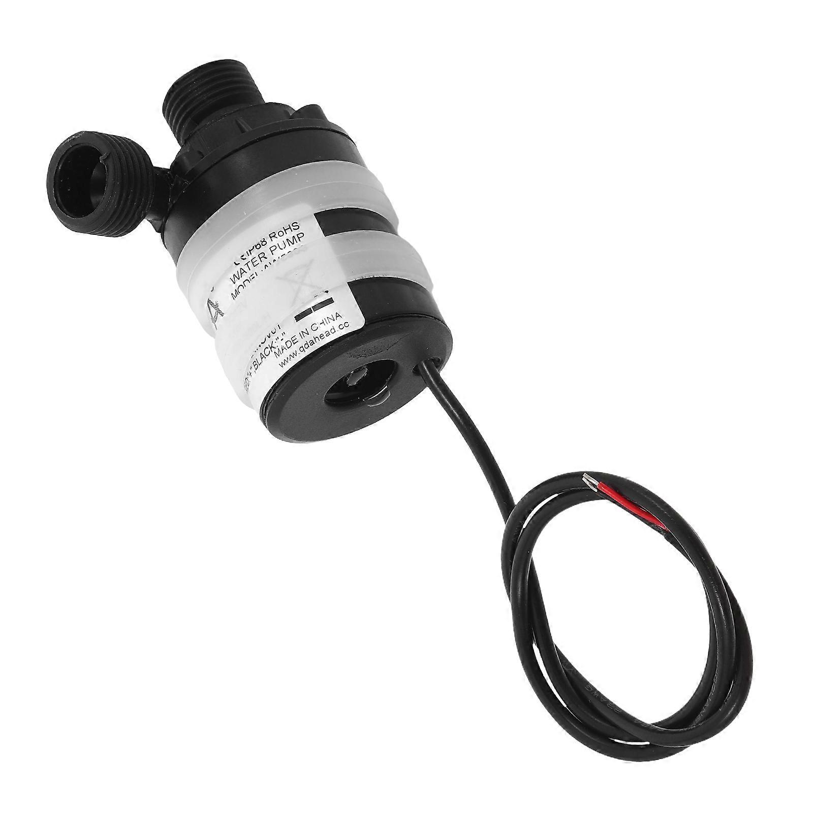 Black Plastic Fountain Pump for Water Circulation System with Threaded Interface Compact Lightweight and Low Noise