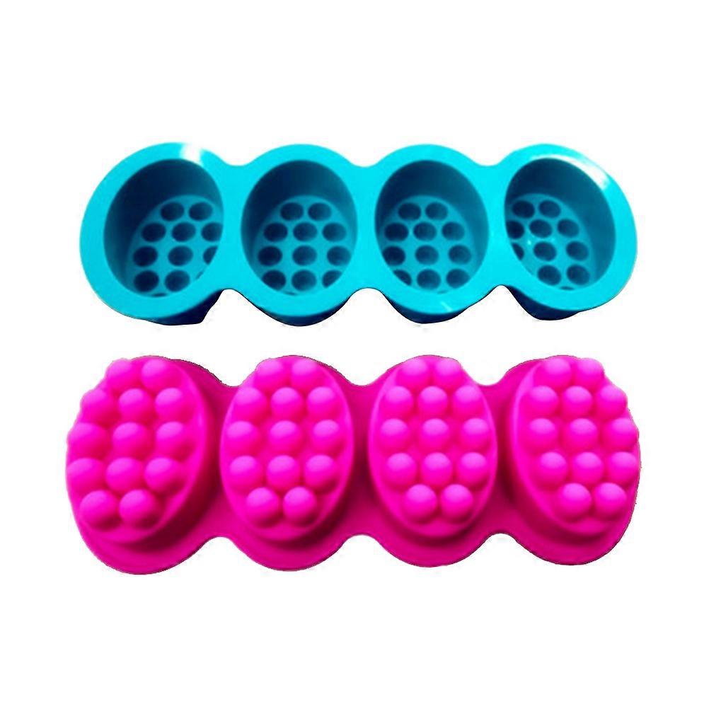 Pudding Mold Silicone Massage Tray For Soap Making Tool Random Color Microwave And Oven Safe 1Pcs
