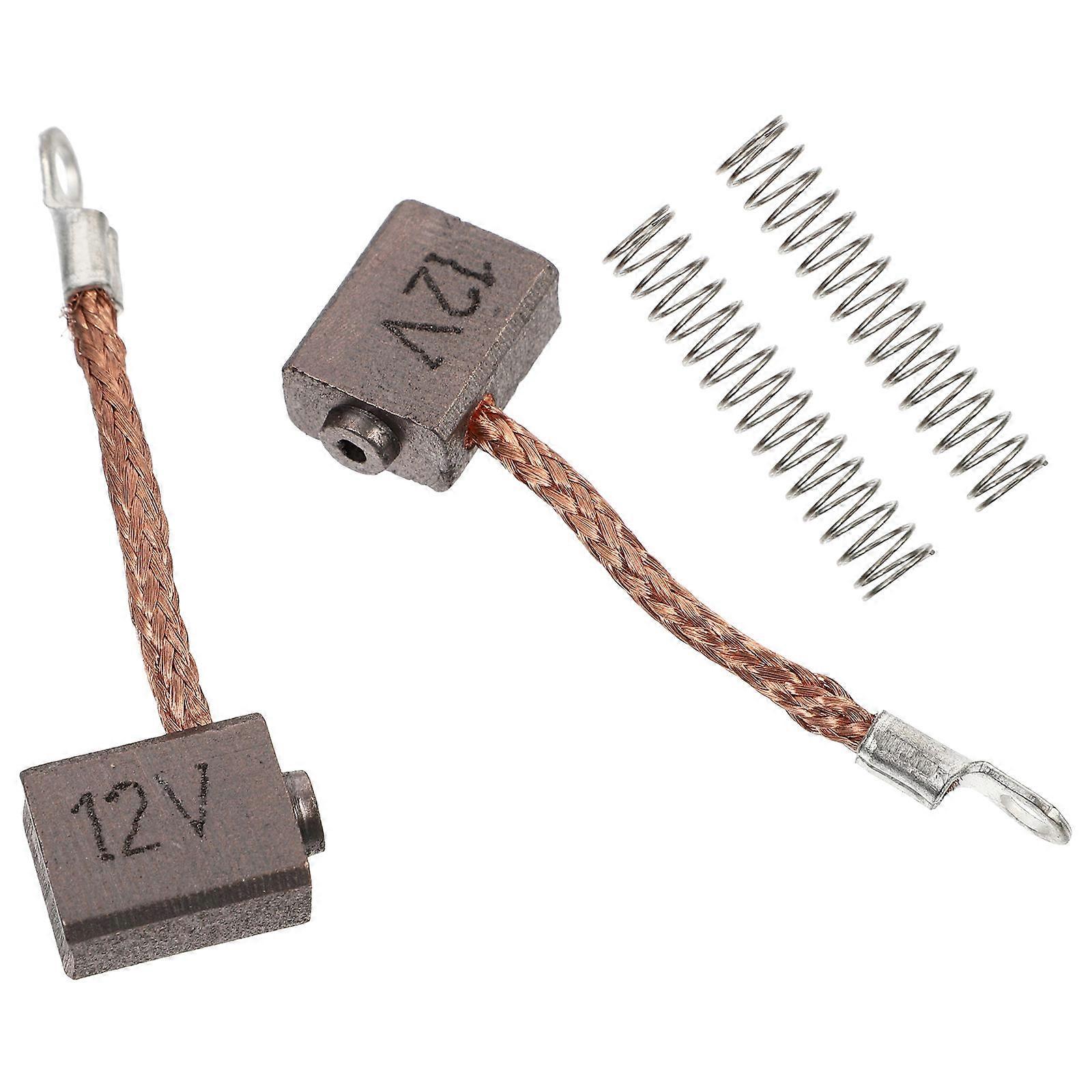 2pcs Kayak Carbon Brush with Springs for Electric Trolling Motor Boat Parts Replacement