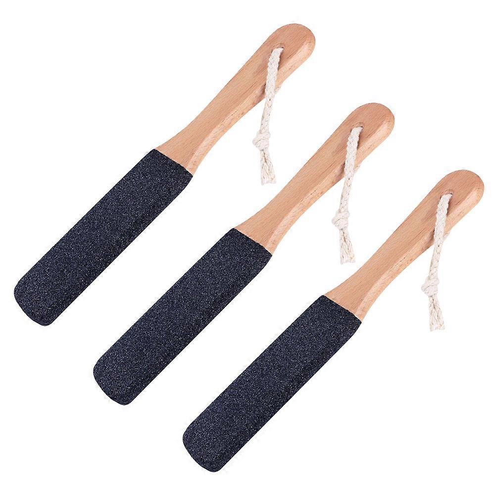 Black DoubleSided Foot with Non Slip Handle for Effective Foot Care and Removal 3pcs