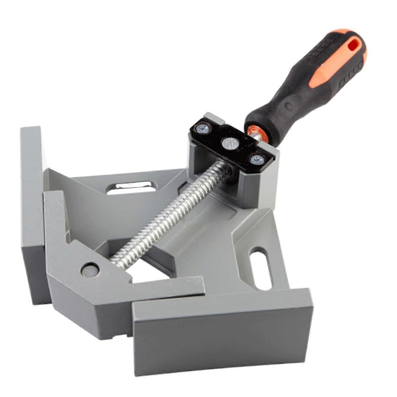 Angle Clamp for Woodworking - Adjustable 90 Degree Square Clamp, Grey Wooden Tool for Drill Bit Compatibility
