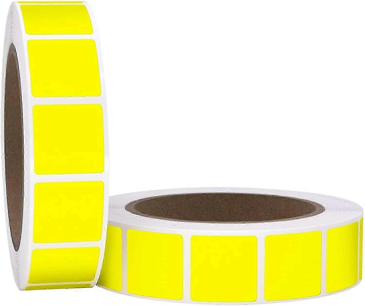 unité Carré Codage Couleur Cercle Dot Étiquettes Sur Un Rouleau 2000 Autocollants Par Pouce X