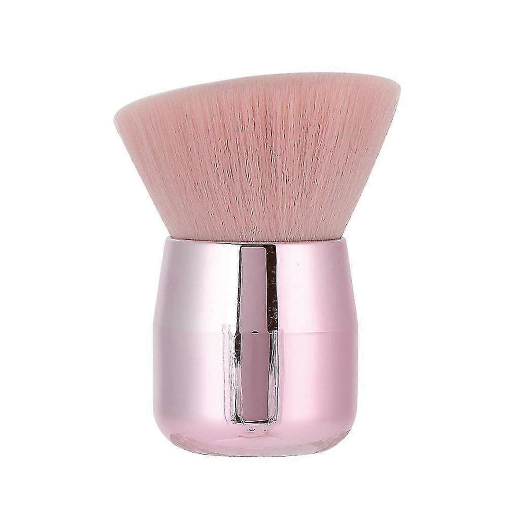 Portable Makeup Brush with Soft Handle & Oblique Head - Versatile Beauty Tool for Face, Eyebrows, and Eyeshadow Application