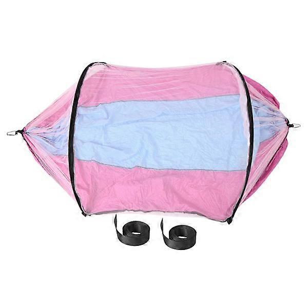 Hammock with Mosquito Net, Automatic Impact Bar, Outdoor, Anti-Rollover, Parachute Cloth