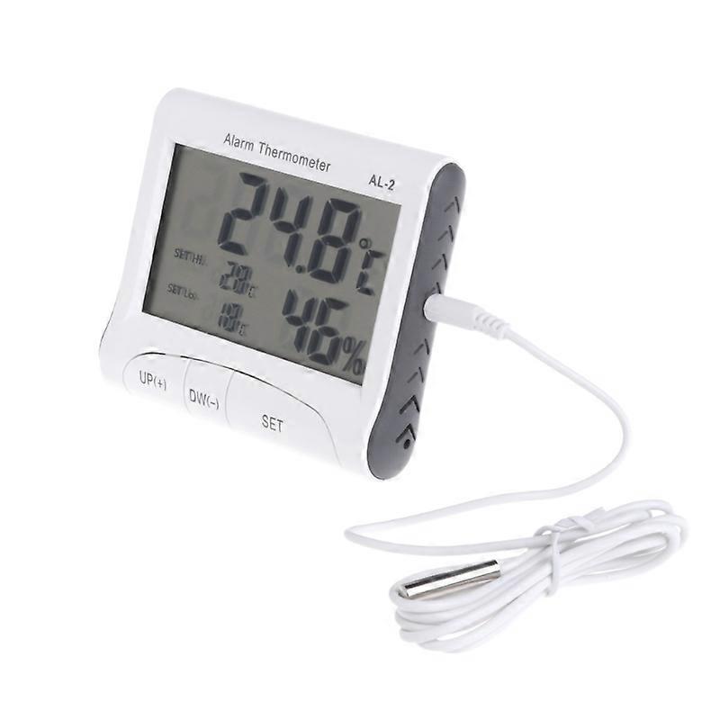 LCD Digital Alarm Clock Thermometer Hygrometer Indoor Outdoor Weather Station in Sensor