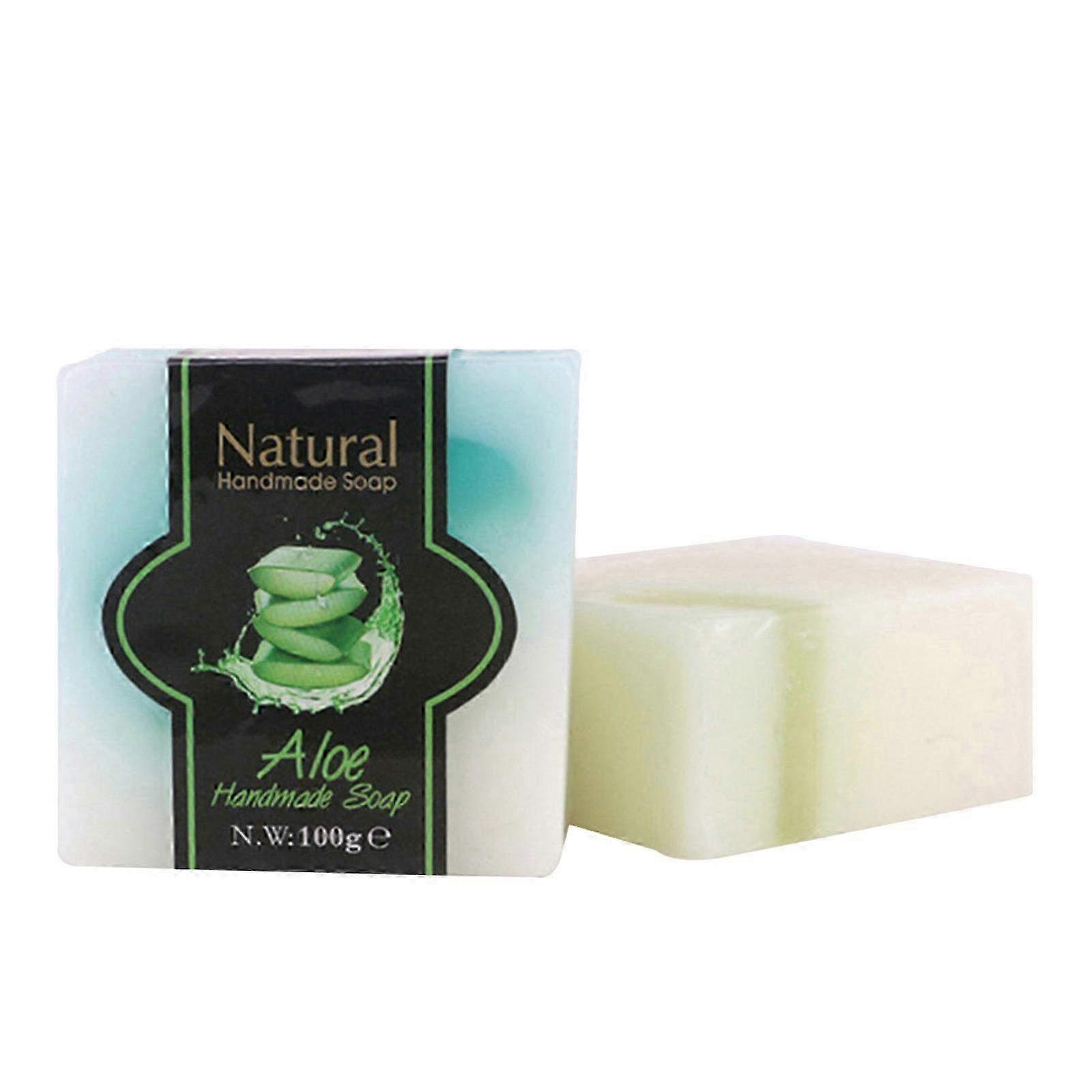 Aloe Vera Soap Bar for Face & Body - Natural Handmade Cleansing Soap with Olive Oil for Hyperpigmentation - Gentle for All Skin Types, Men &