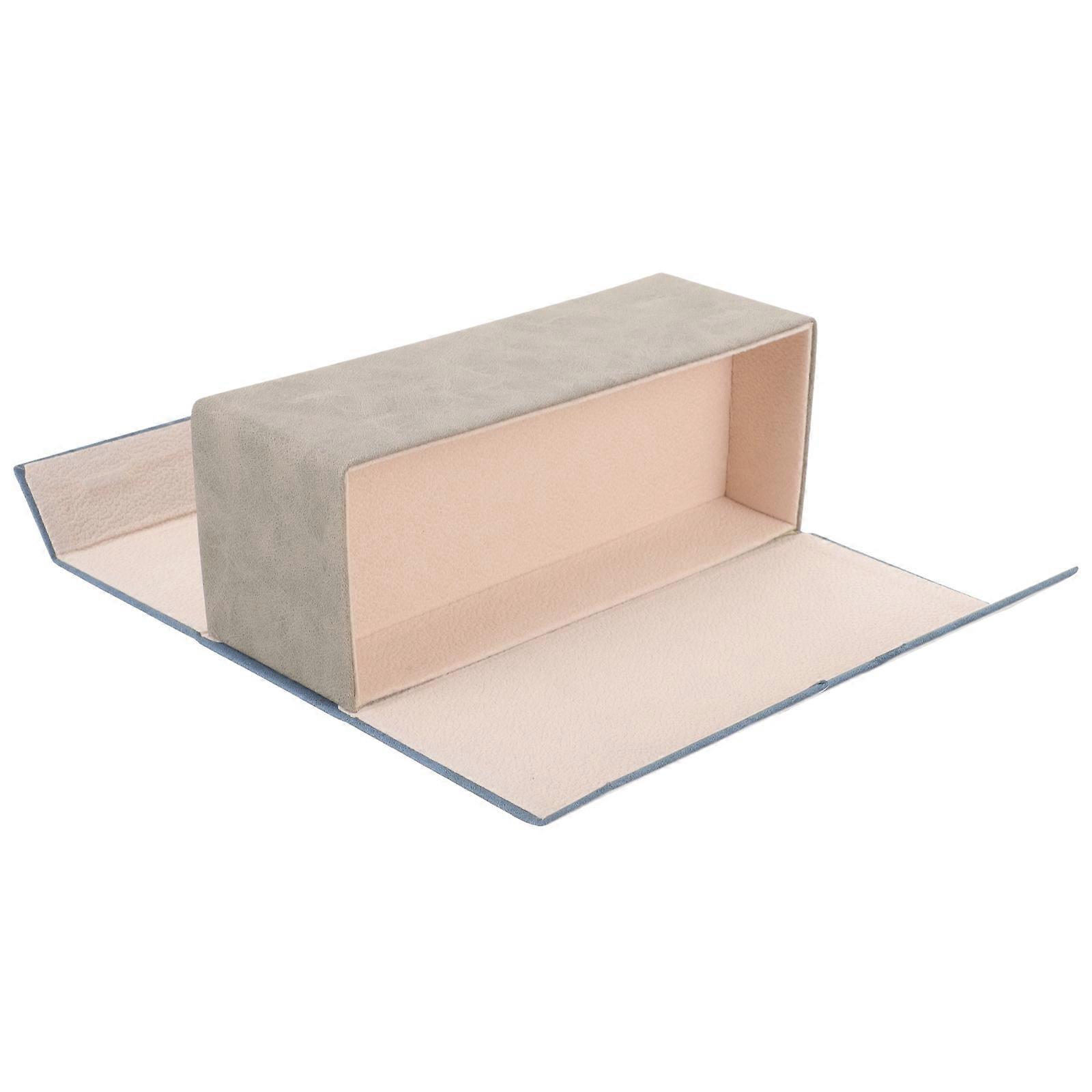 Two-In-One Glasses Storage Box Lightweight Travel Case For Daily Use Elegant Design Blue 1Pcs