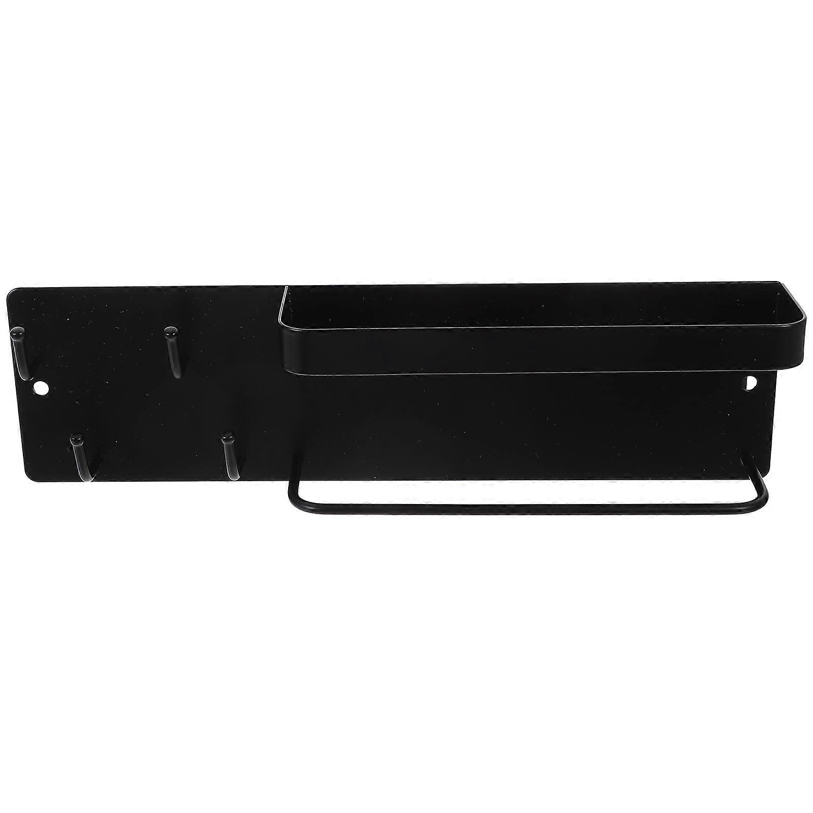 Magnetic Key Holder with for Wall No Drilling Needed Black Rubber and Steel 3.5 x